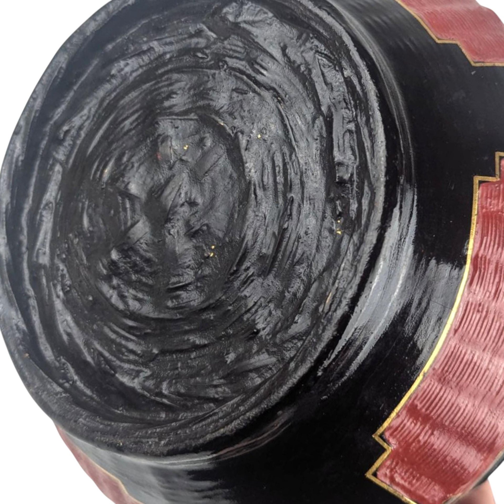 Vintage Chinese Hand Painted Bamboo Wedding Basket