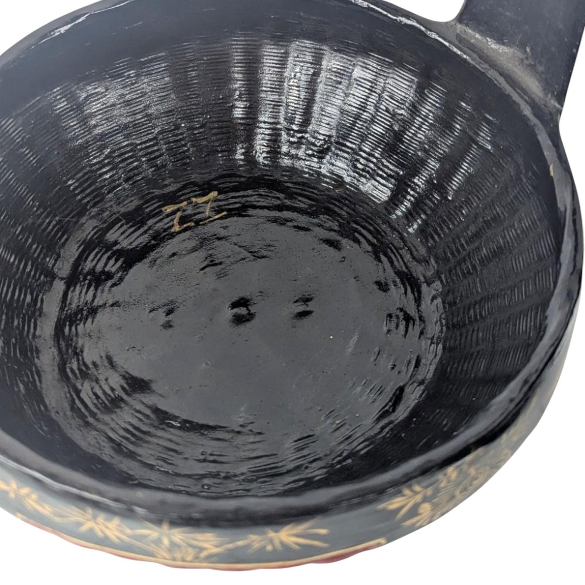 Vintage Chinese Hand Painted Bamboo Wedding Basket