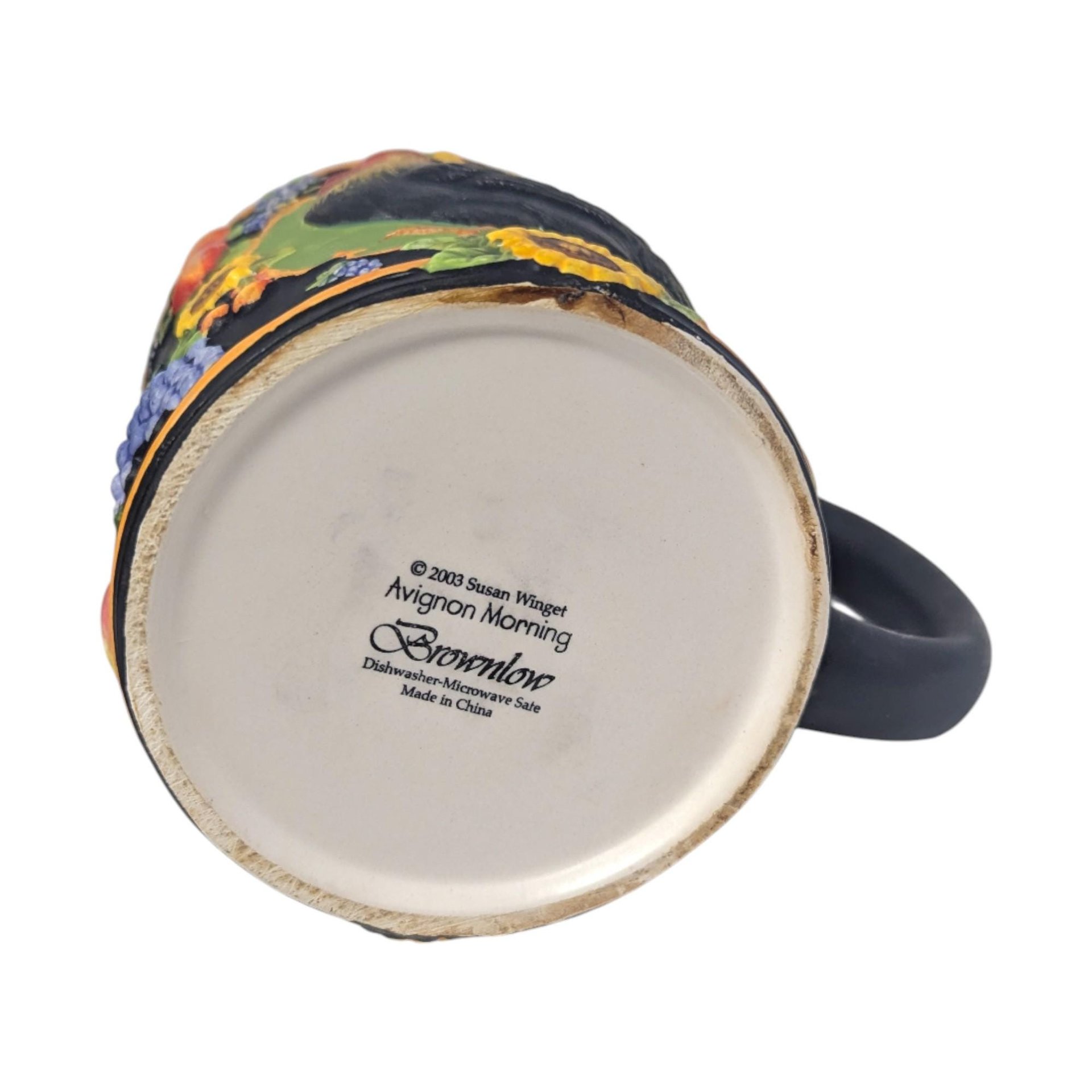 2003 Susan Winget Avignon Morning Teapot and Mug Set