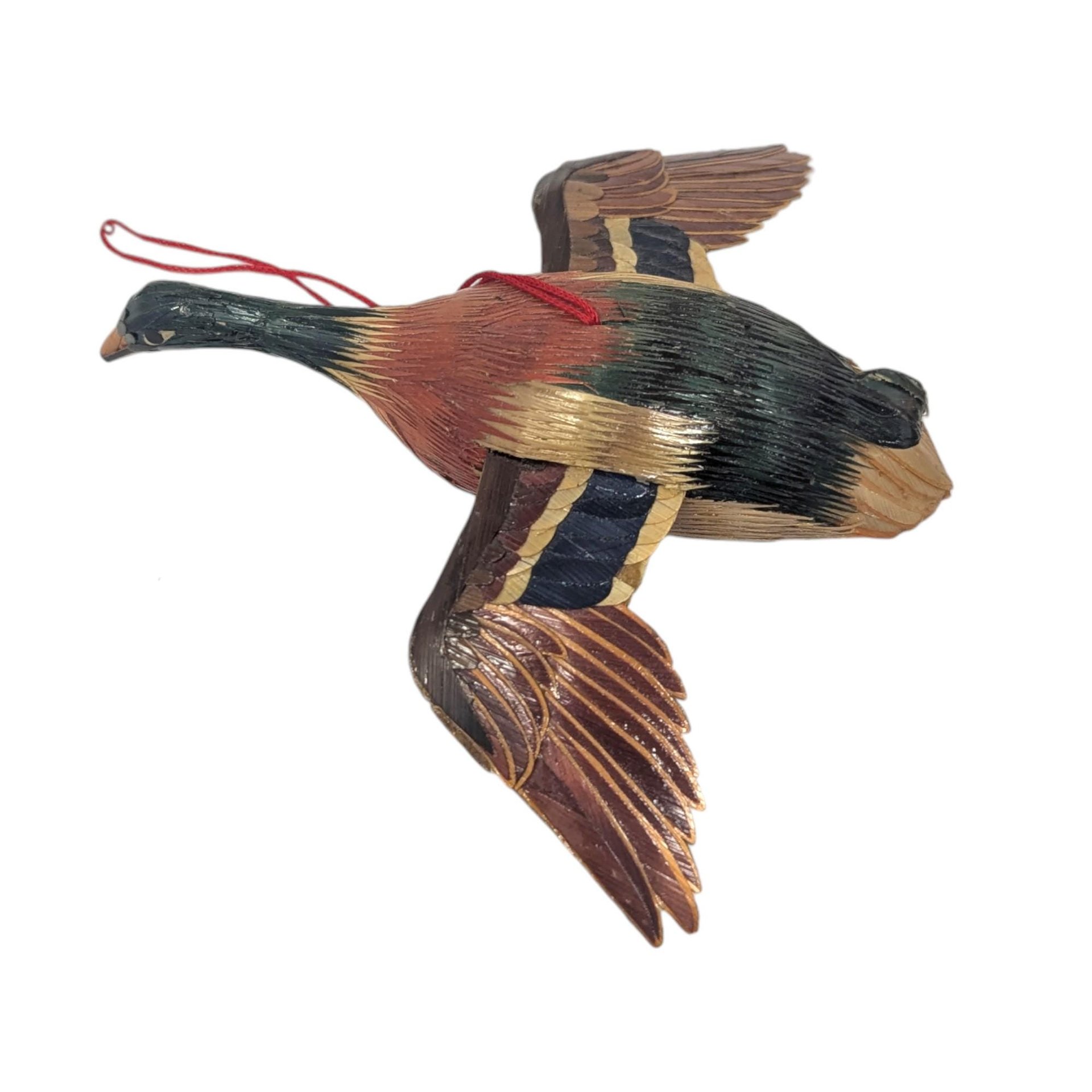 Vintage Painted Wooden Duck Decoy Ornaments