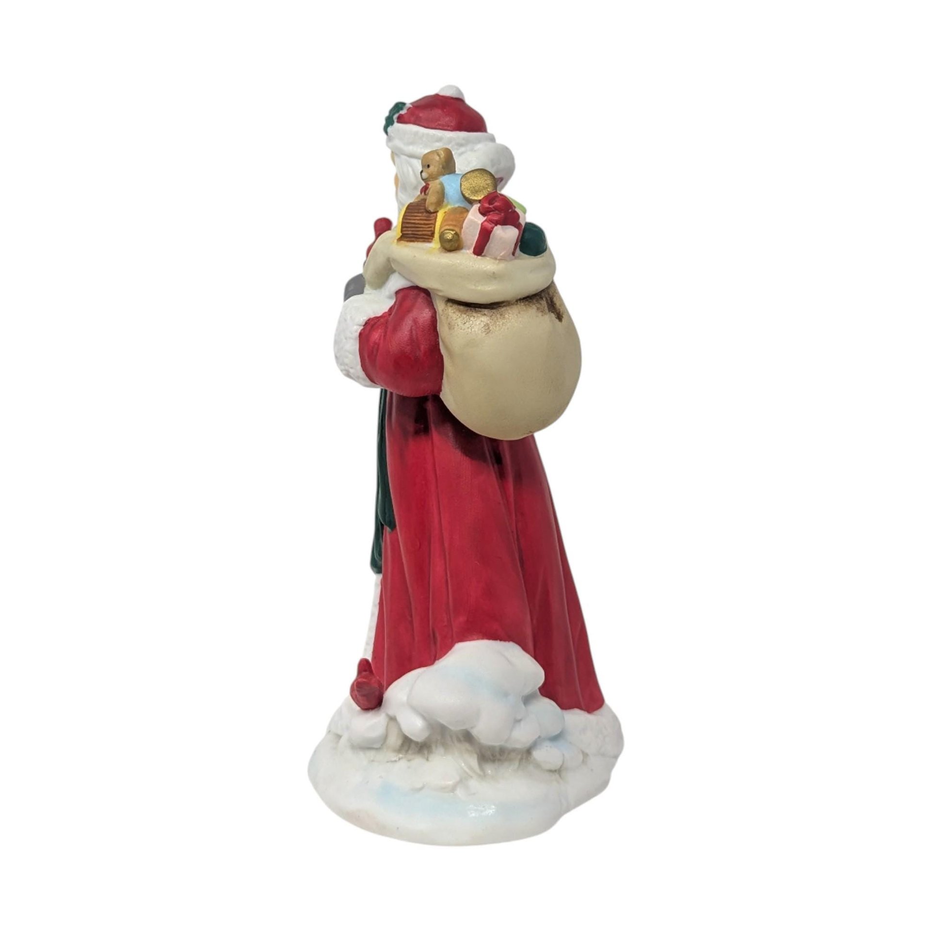1994 Avon Santa With Cardinal Porcelain Figurine