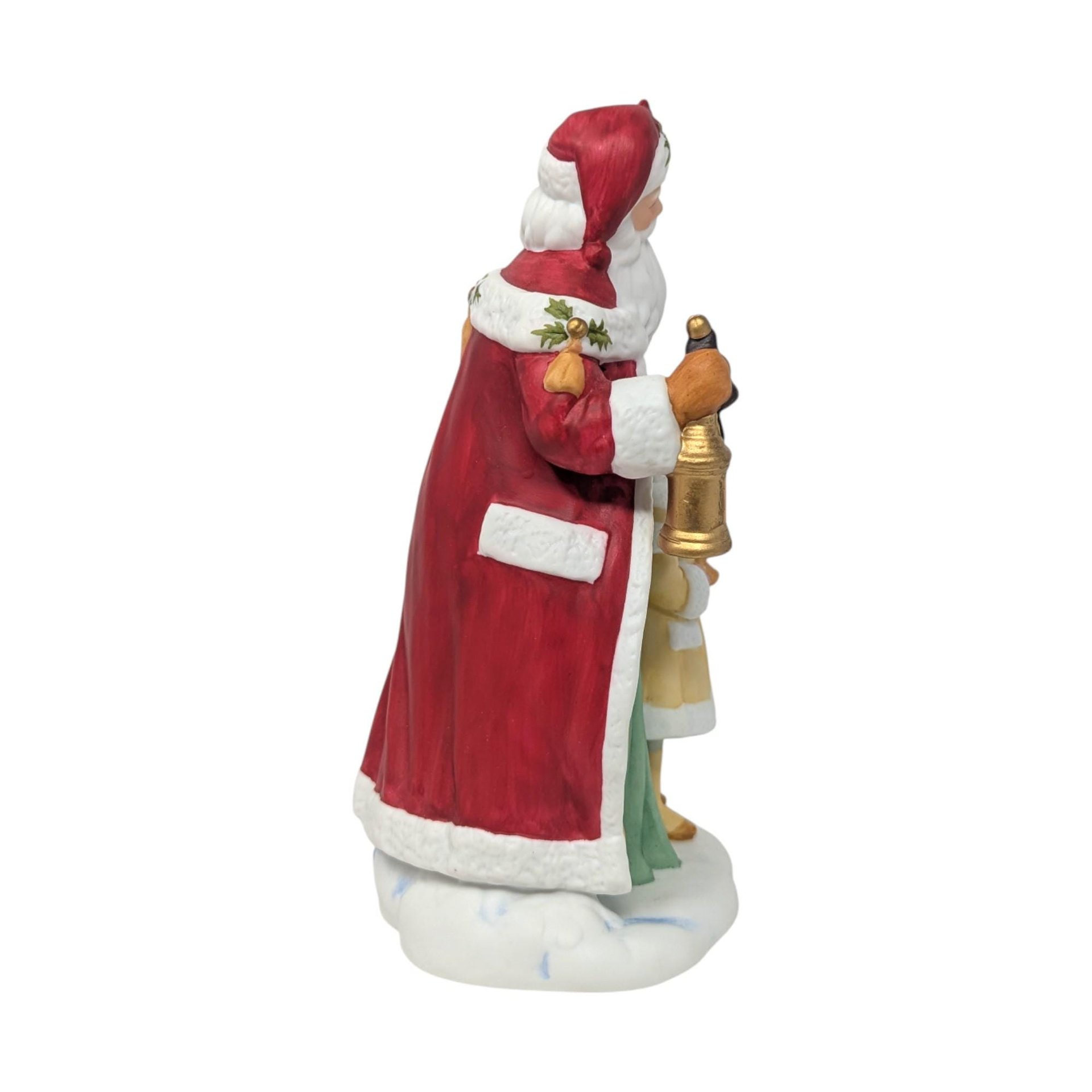 1995 Avon Santa With Child Porcelain Figurine