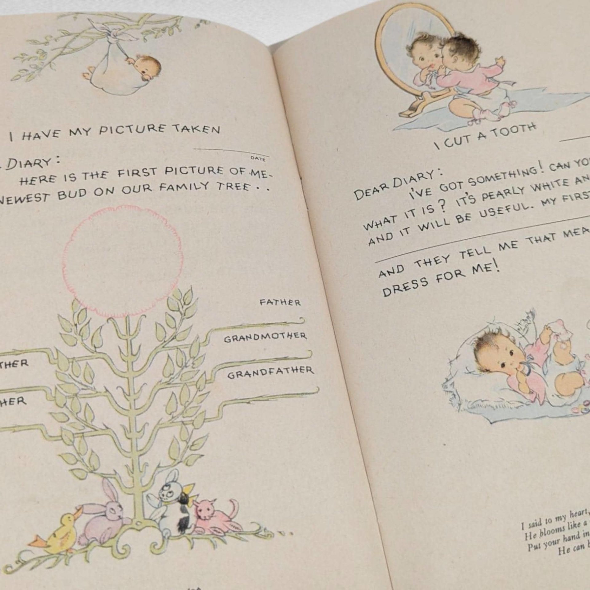 1936 My Diary Vintage Jeweler's Baby Book