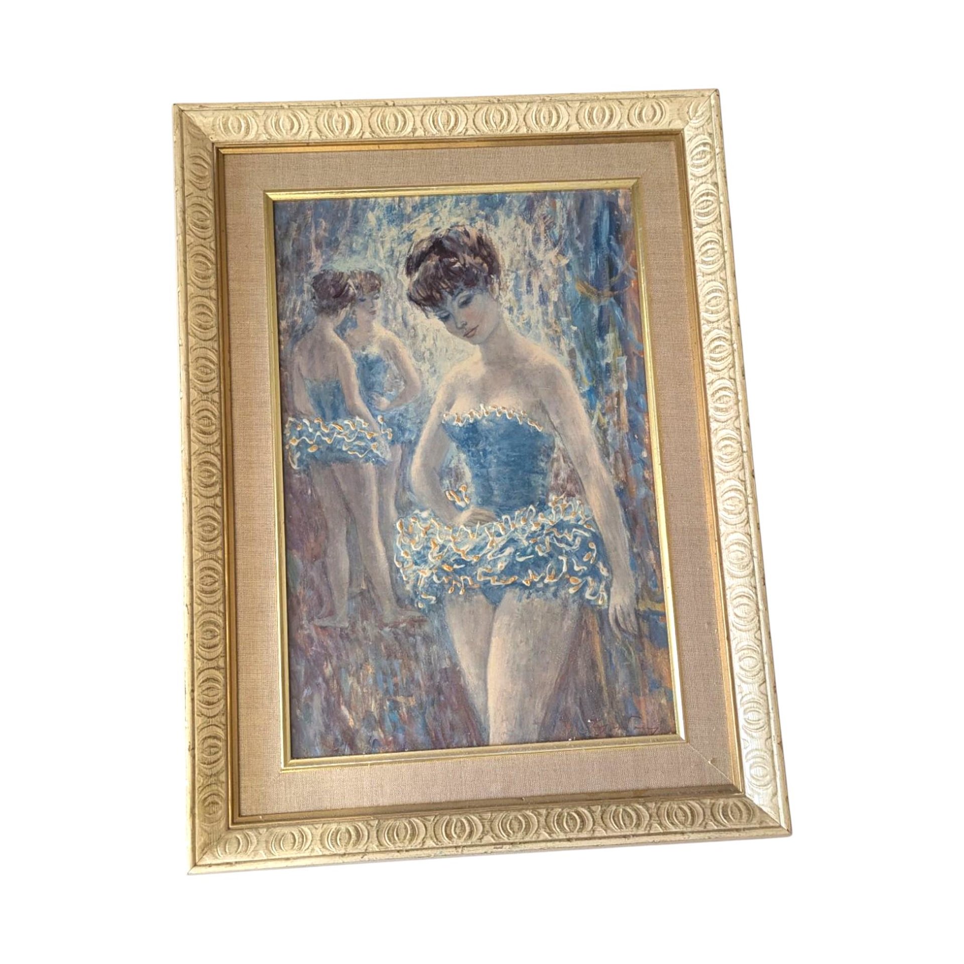 Large Vintage Ballerina Framed Art Prints