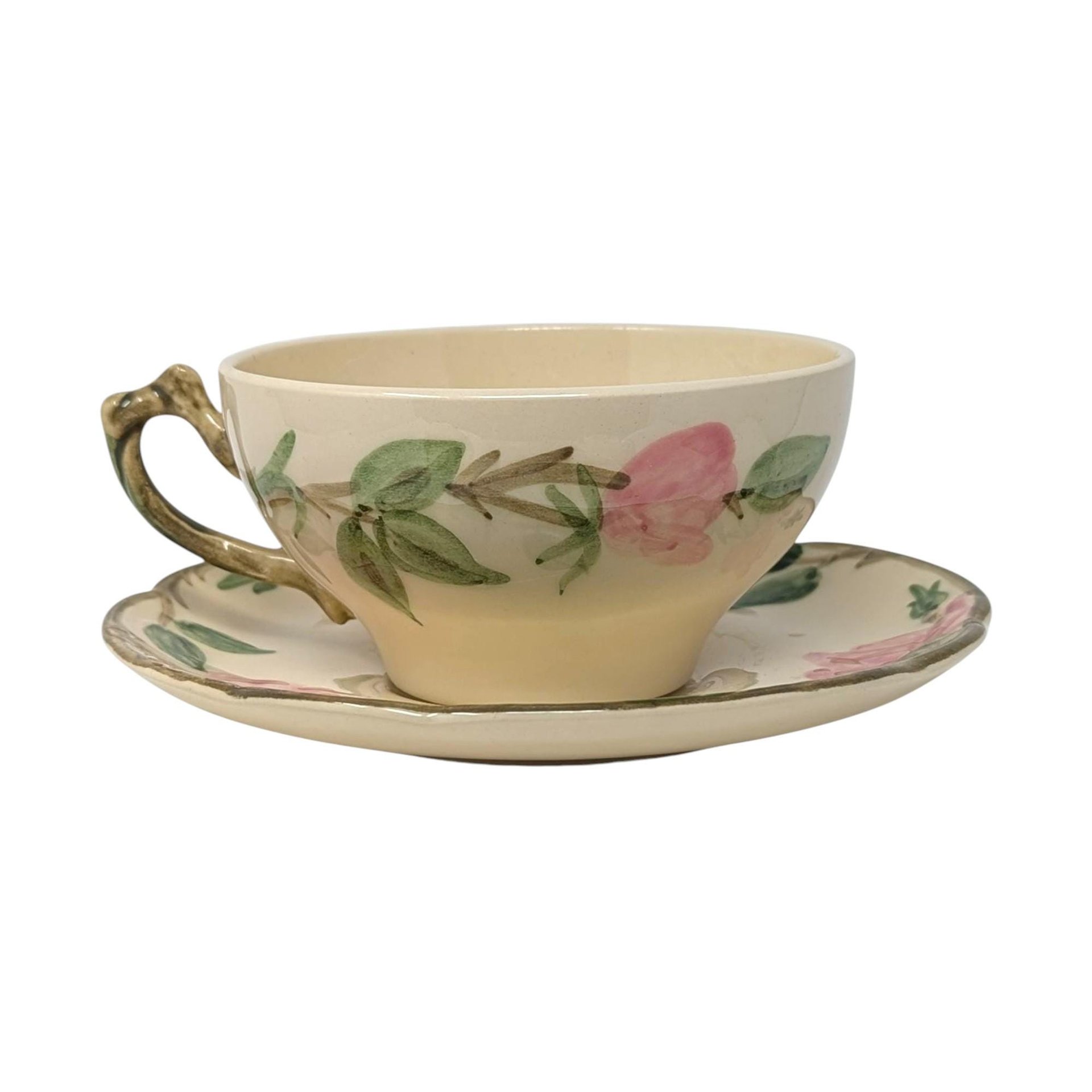 Vintage Franciscan Desert Rose Cup and Saucer