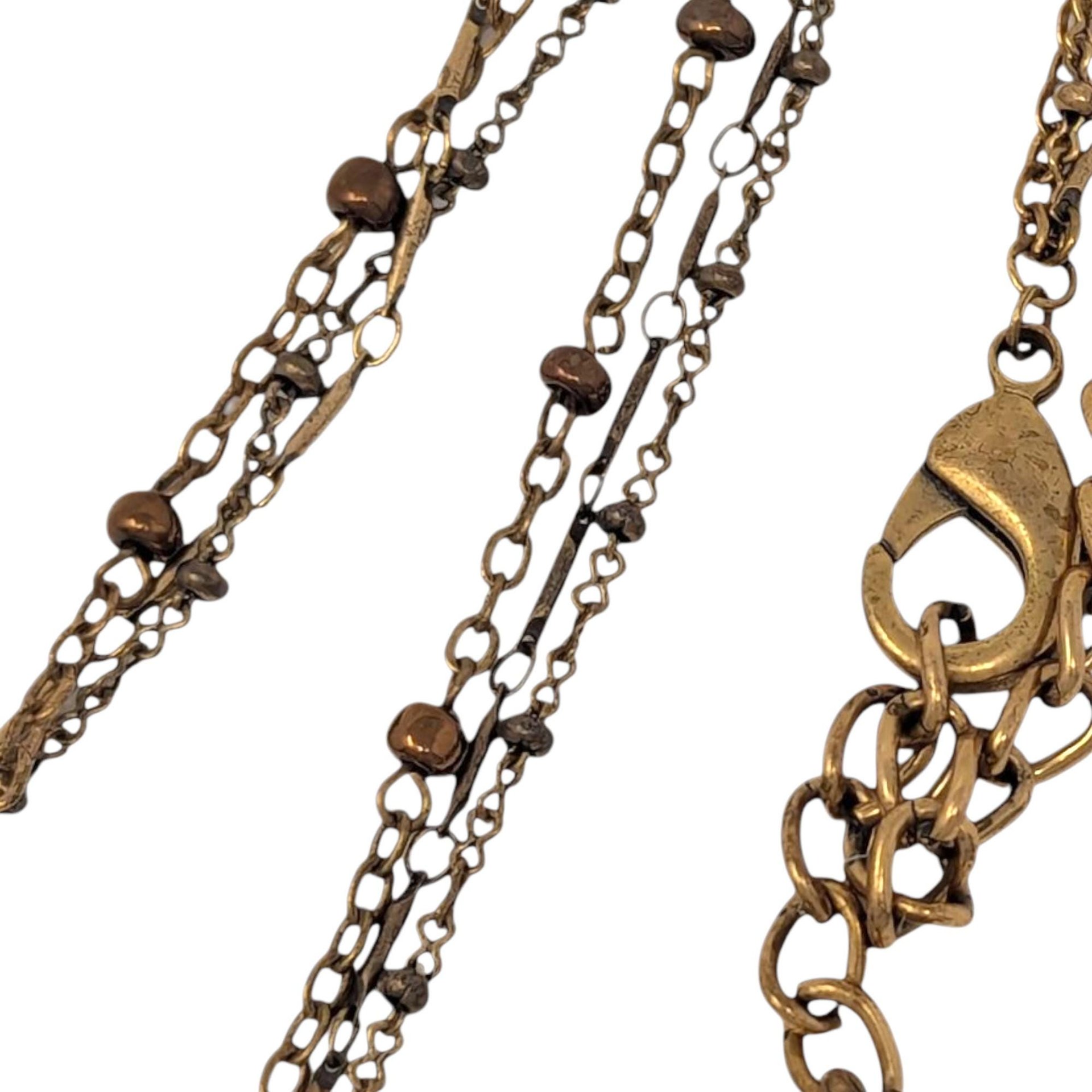 Vintage KC Signed 3-Strand Statement Necklace