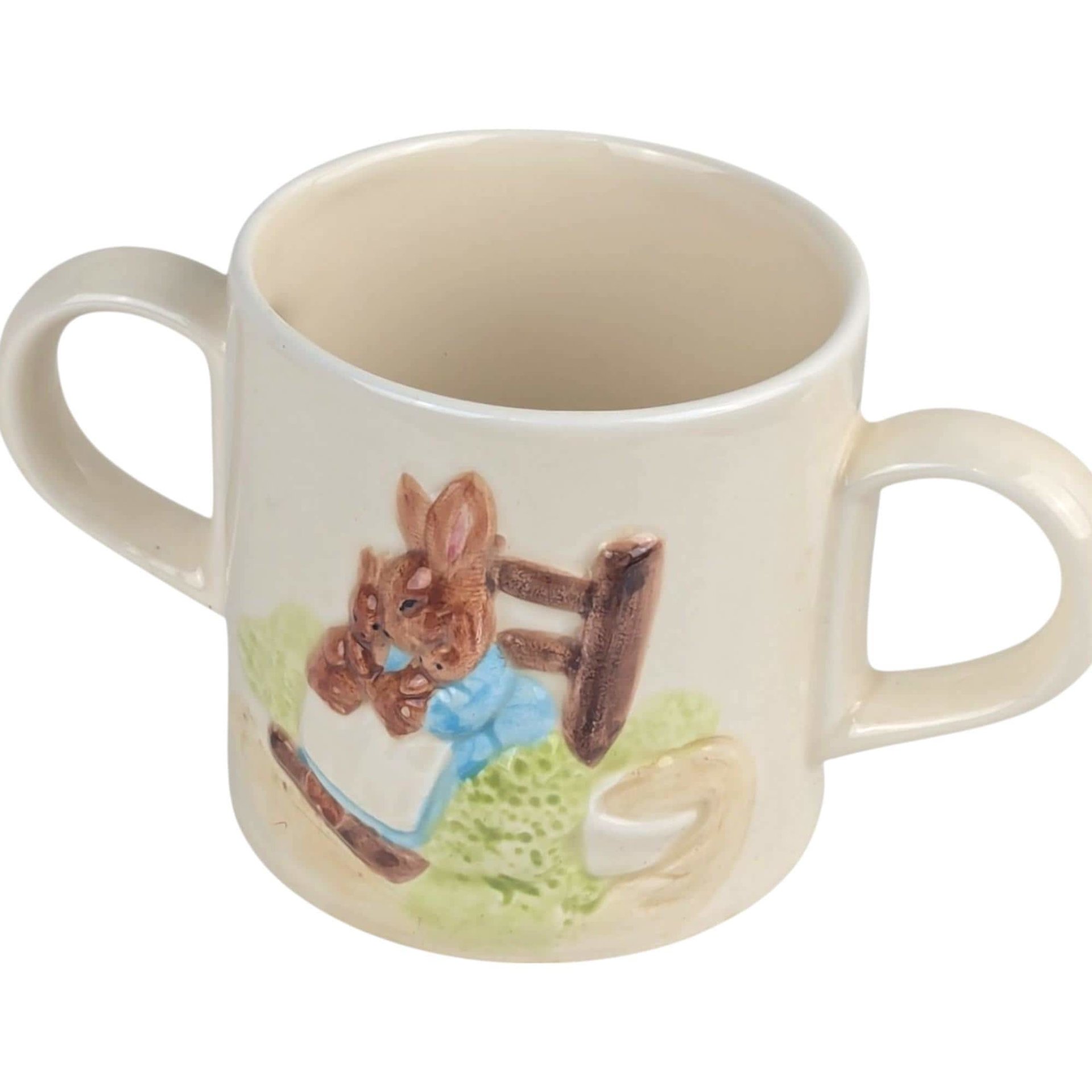 1987 Schmid Beatrix Potter "The Tale of Mrs. Rabbit" 2-Handled Cup