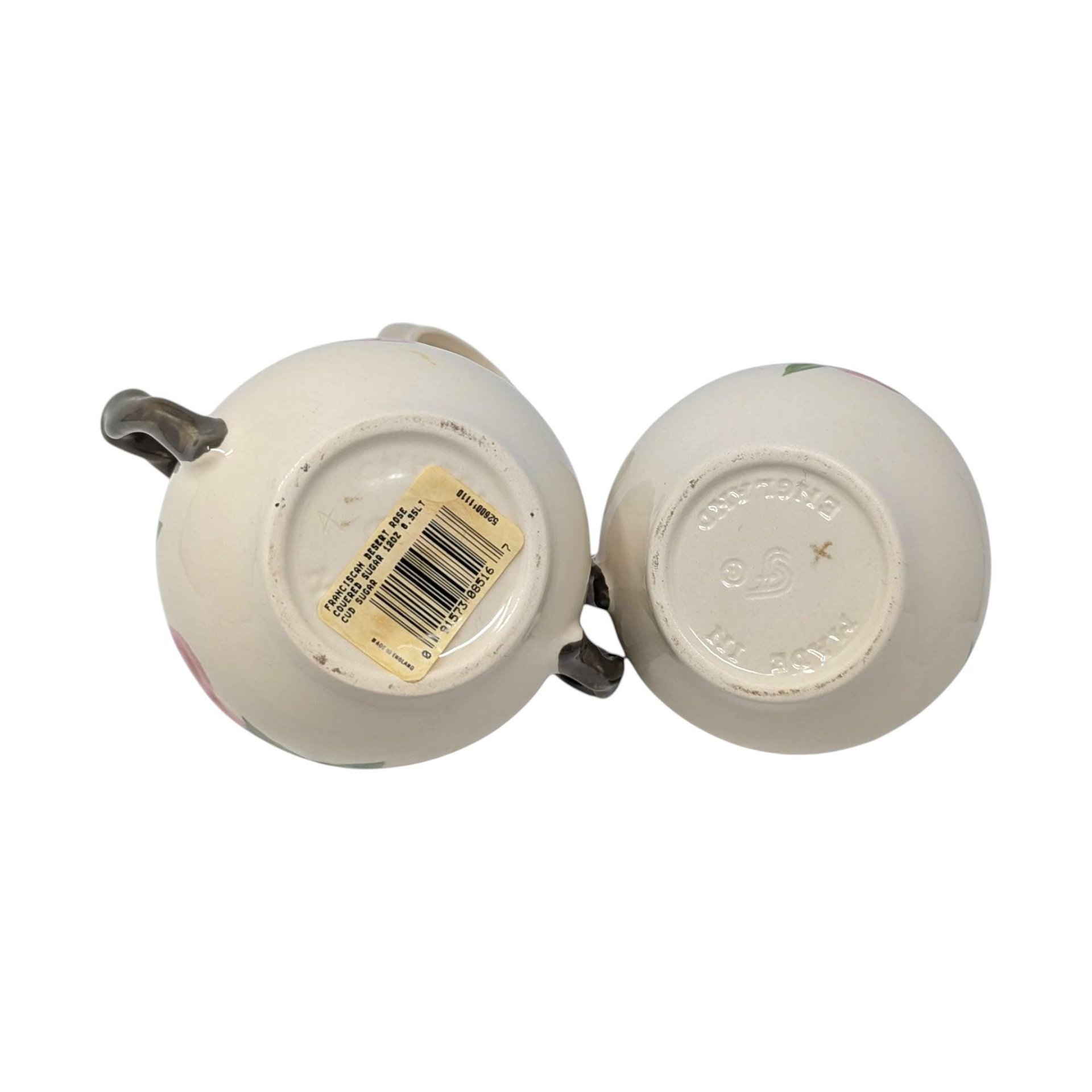 Vintage Franciscan Desert Rose Creamer & Lidded Sugar Set