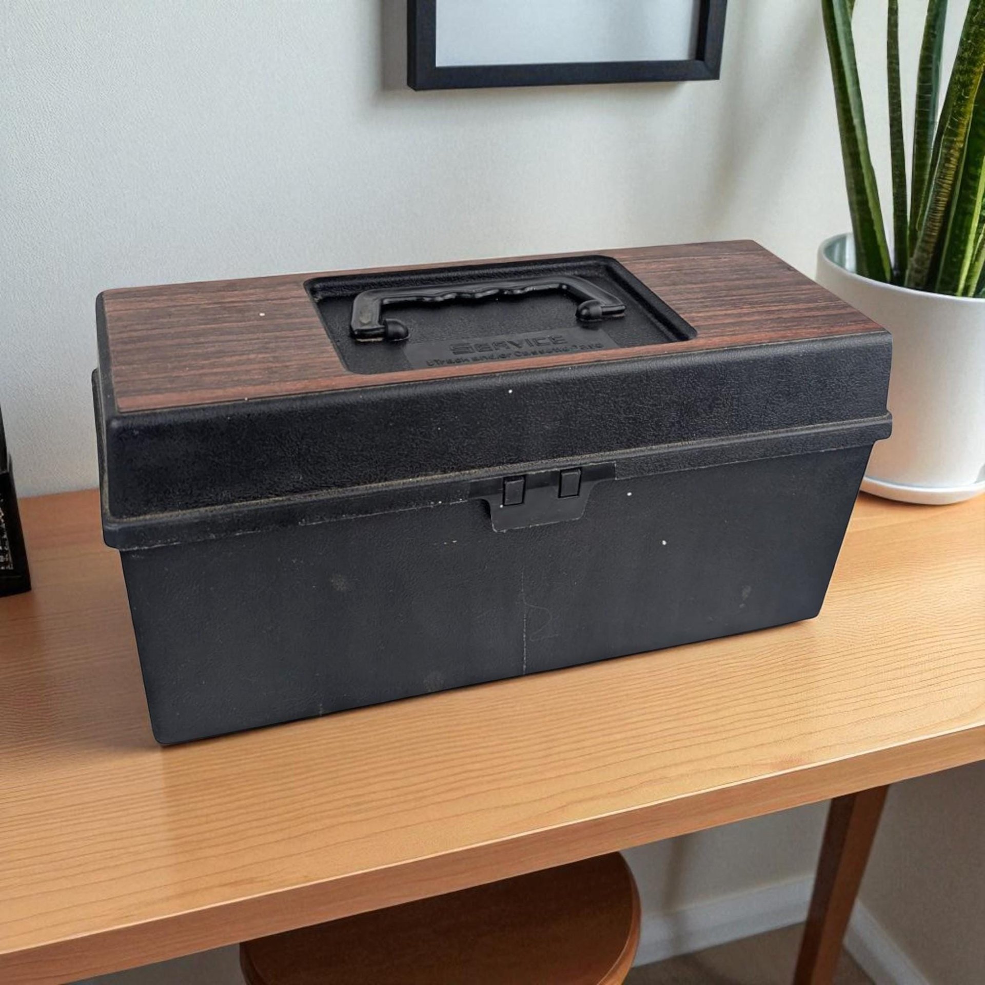 1976 Service Plastic 8-Track Storage Case & 12-Tape Bundle