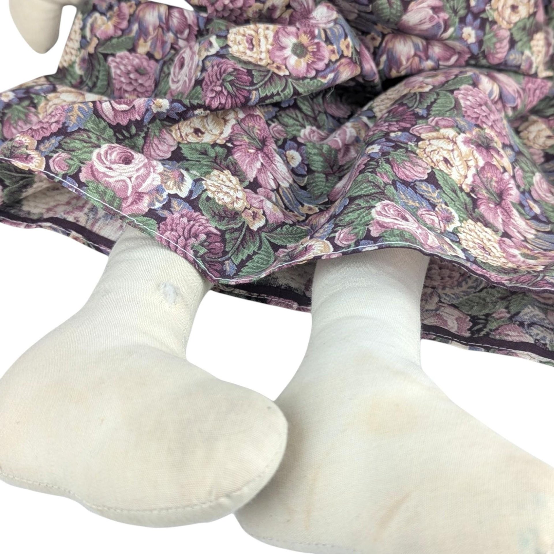 1970s Barbara Lorin Folk Art Porcelain Doll Pair