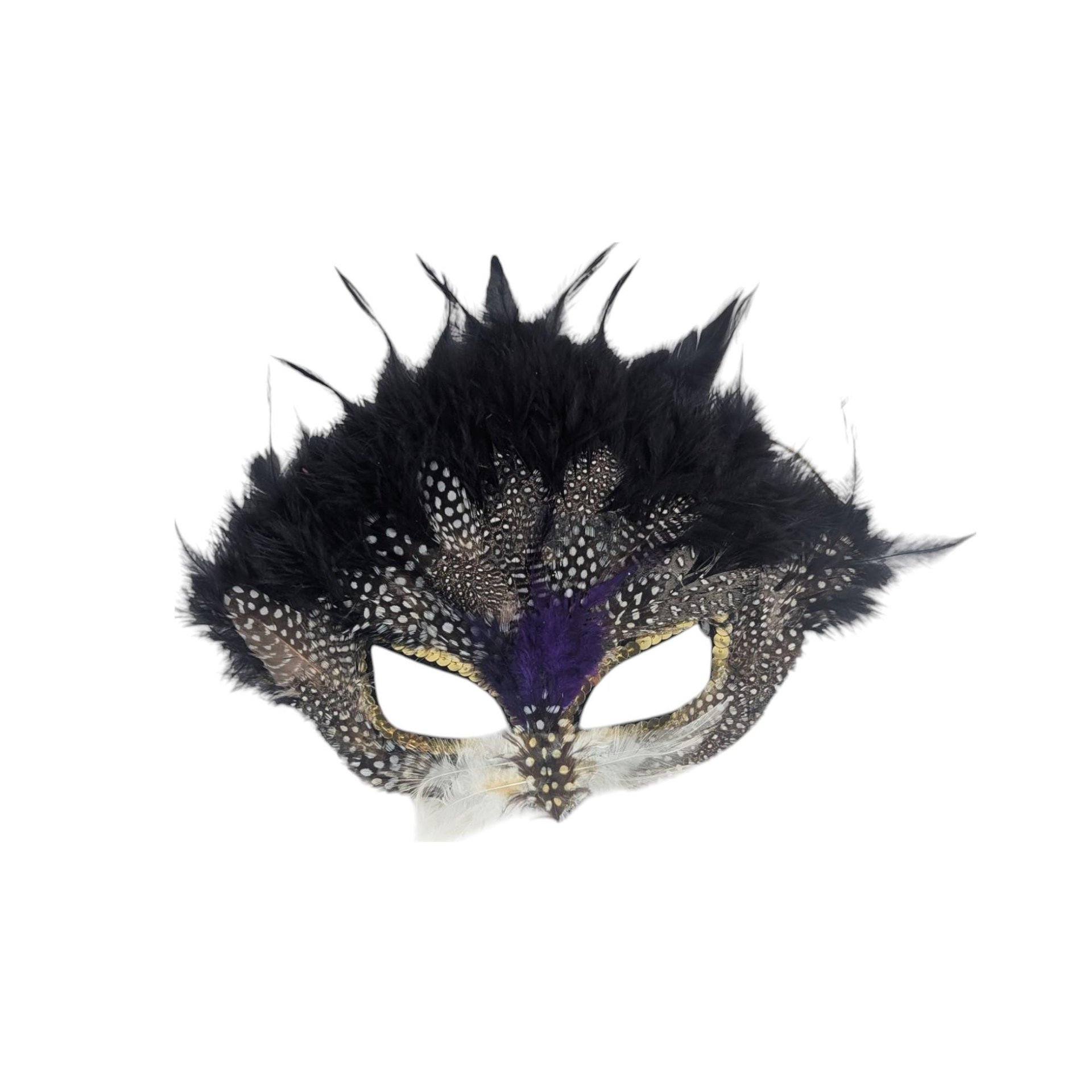 Vintage Applause Feathered Masquerade Half-Mask