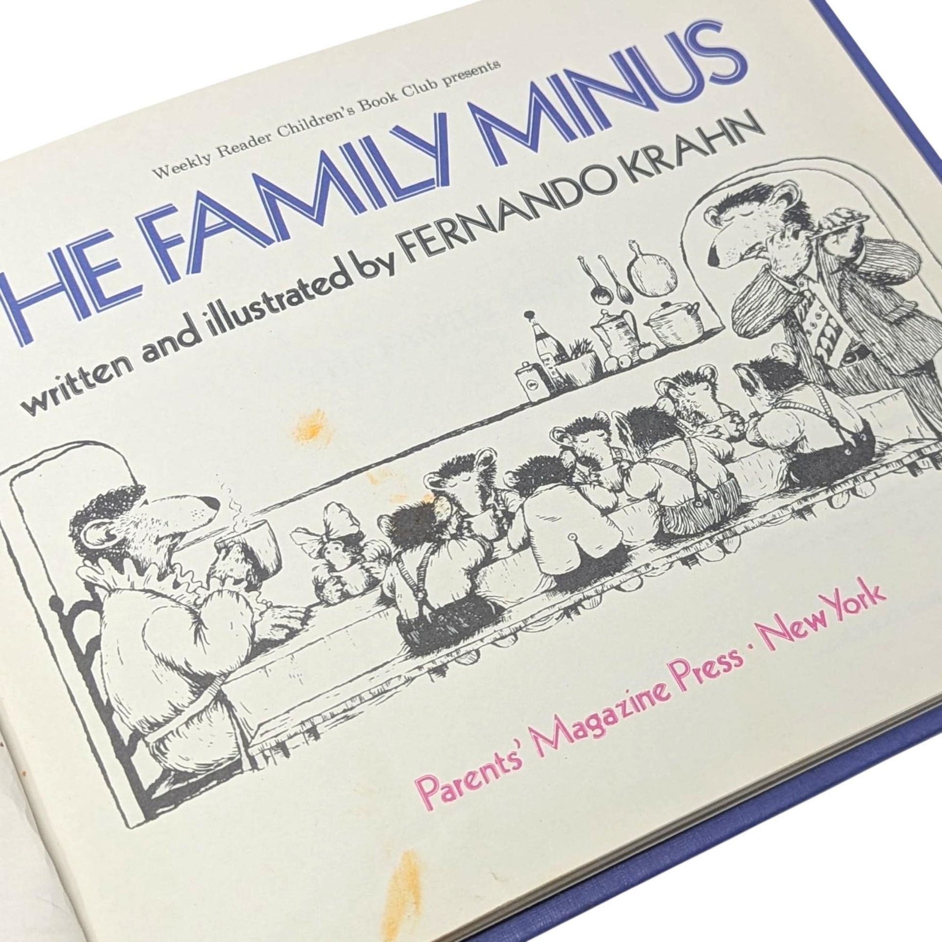 1977 The Family Minus, Fernando Krahn - Hardcover Edition