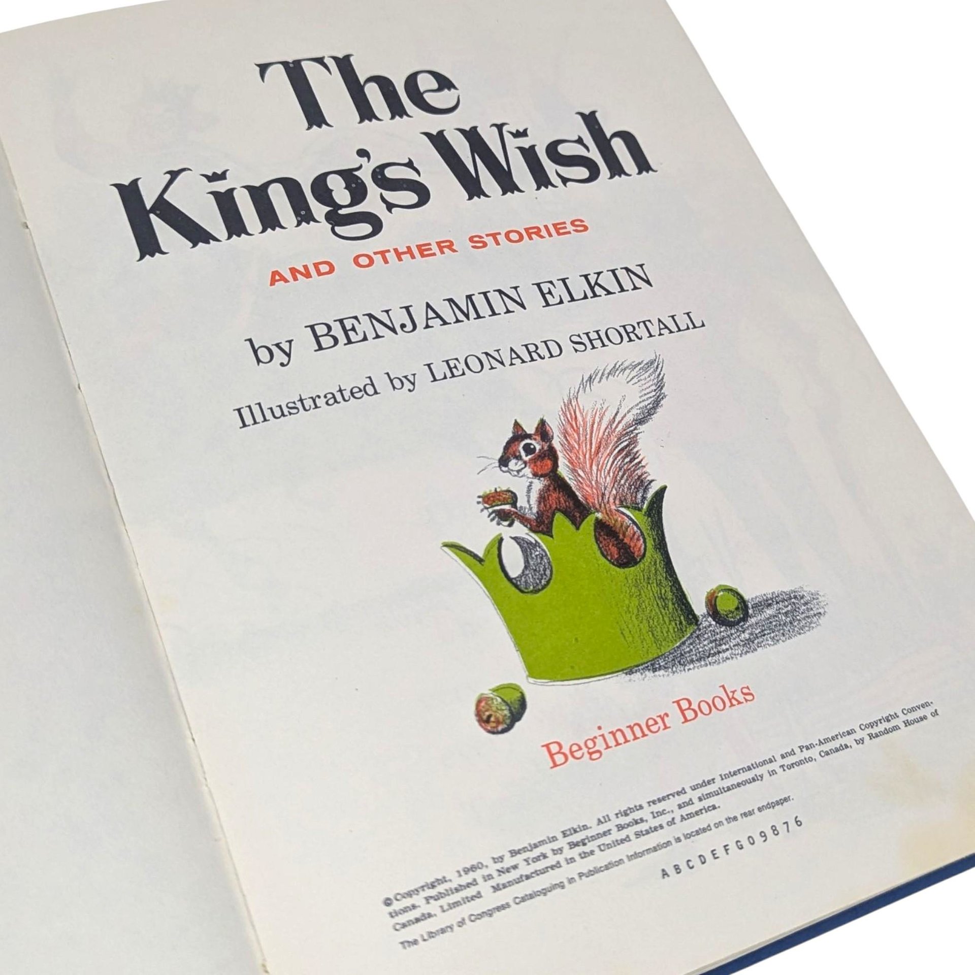 1960 "The King's Wish" by Benjamin Elkin Hardcover Book