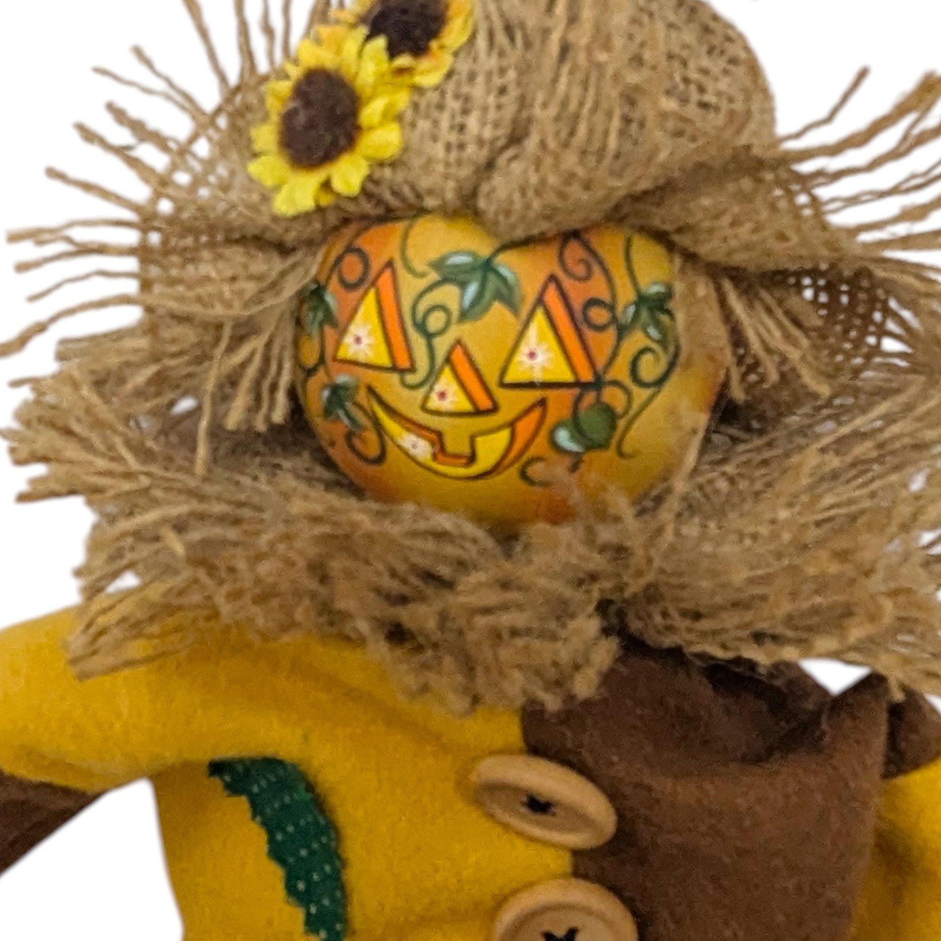 Vintage Judy Hunter Scarecrow Musical Shelf Sitter