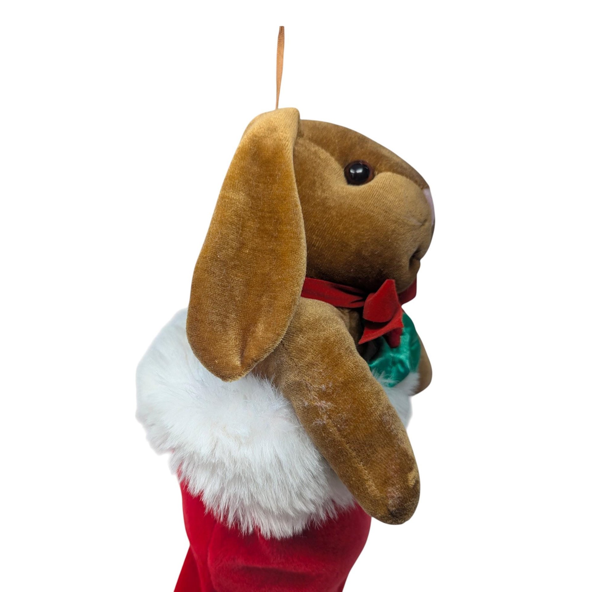 1985 Rabbit Ears Plush Rabbit in Stocking