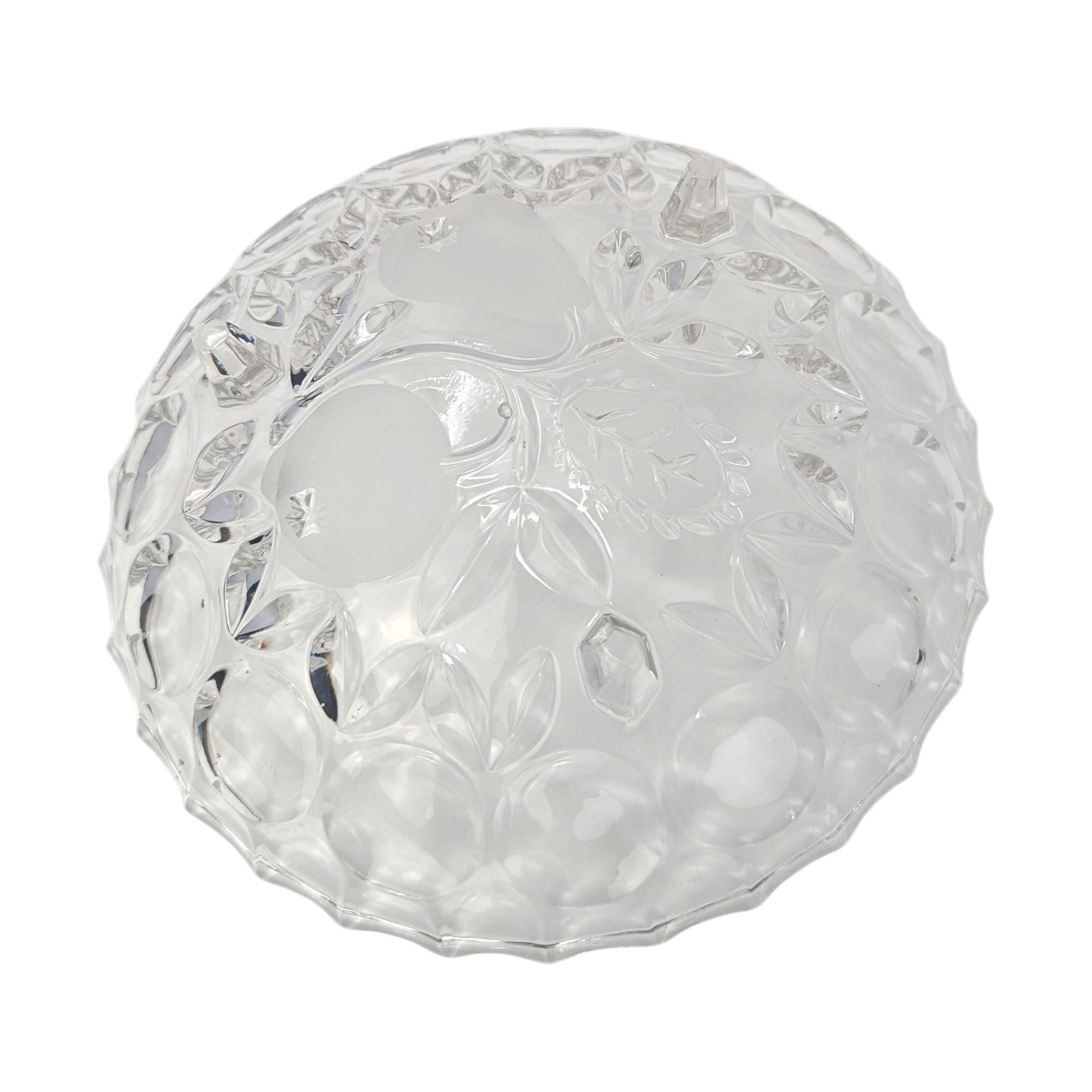 Vintage Federal Glass Pioneer Fruit Pattern Footed Bowl