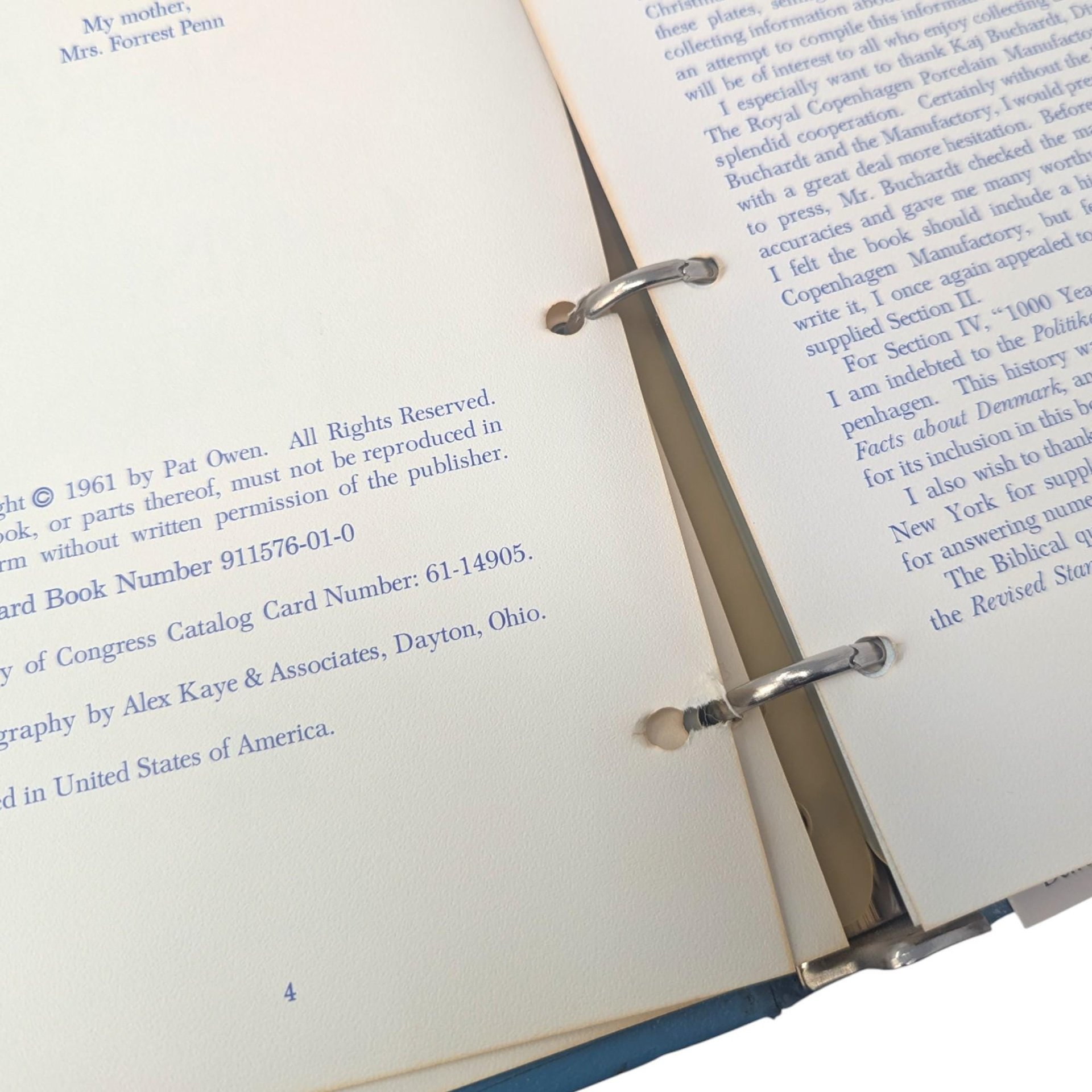 1961 The Story of Royal Copenhagen Christmas Plates