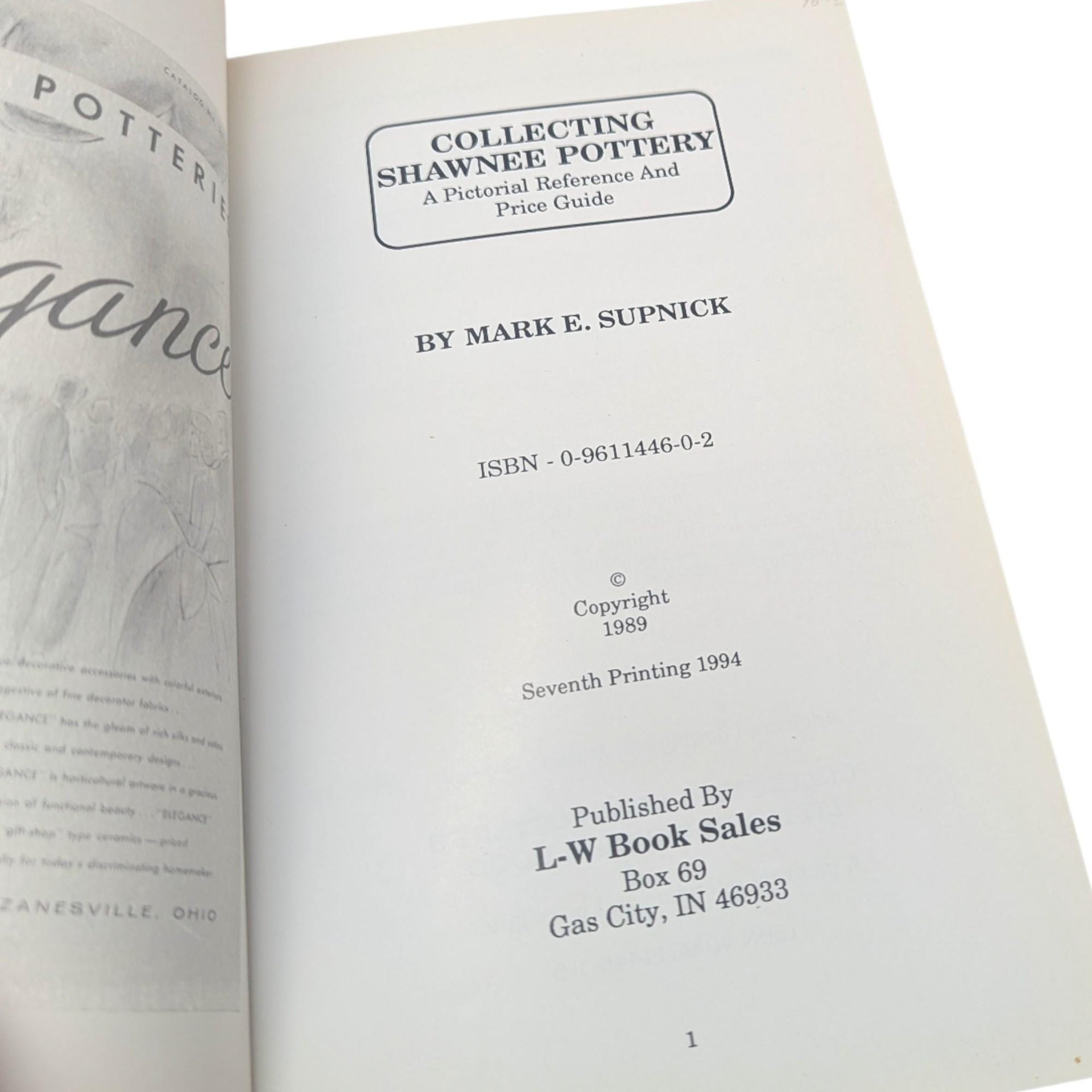 1994 Collecting Shawnee Pottery by Mark E. Supnick