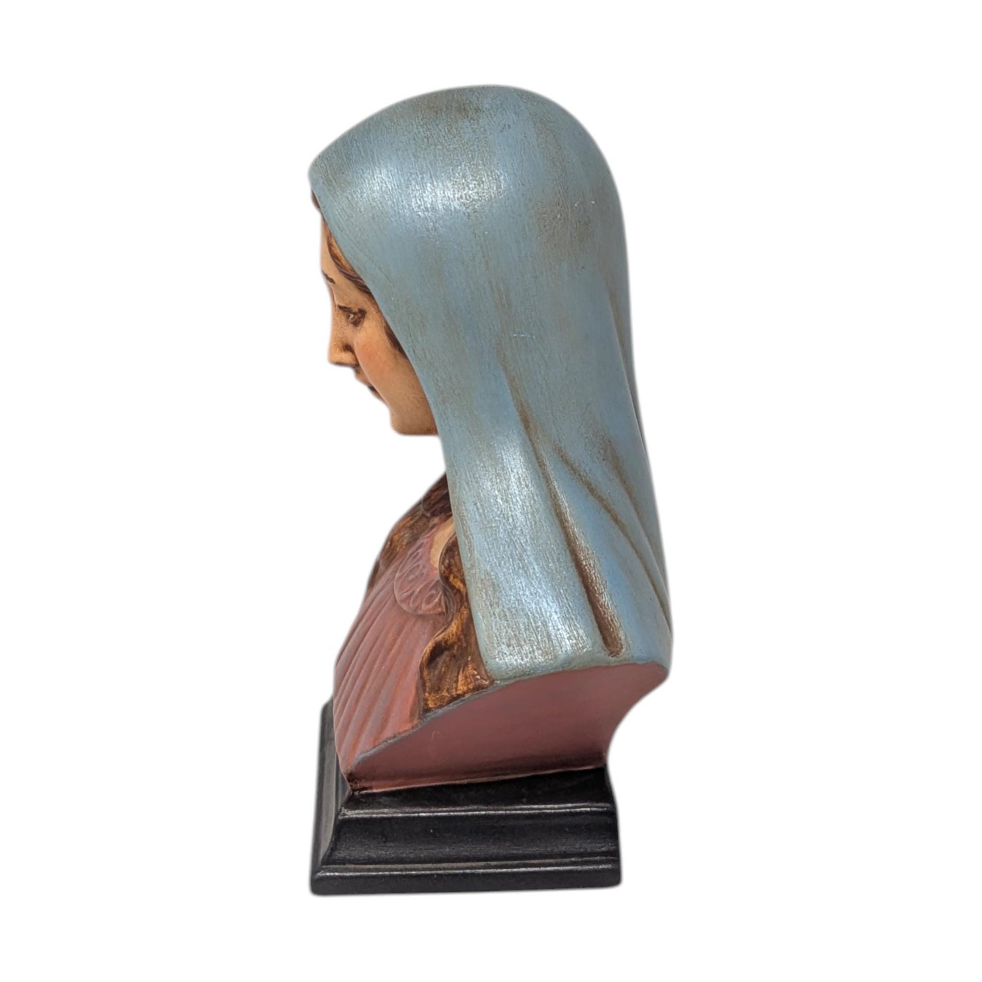 Vintage Holland Mold Hand-Painted Virgin Mary Bust