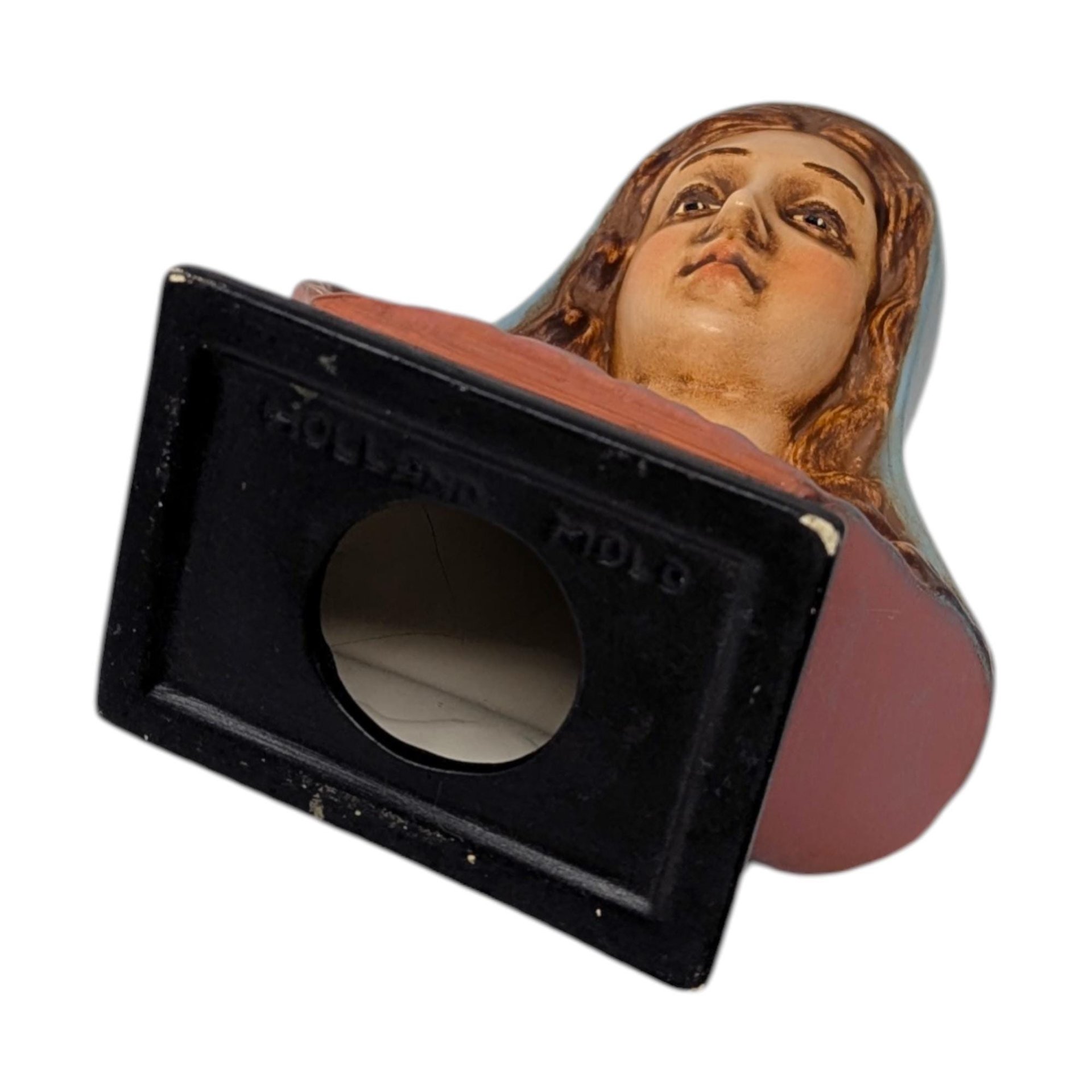 Vintage Holland Mold Hand-Painted Virgin Mary Bust