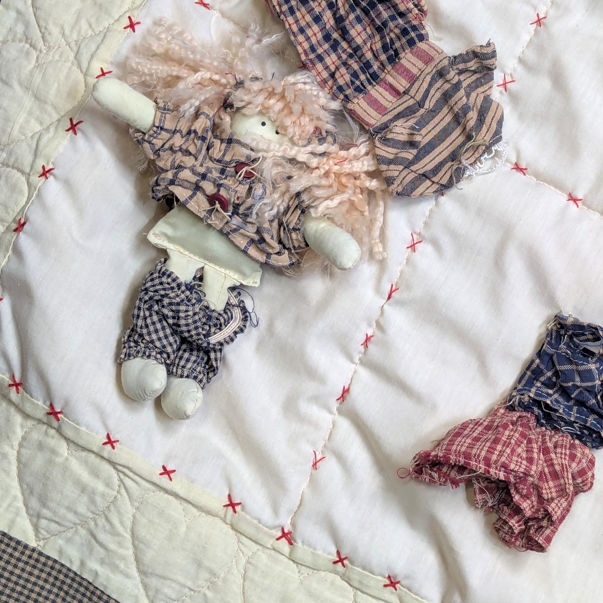 Vintage Large Handmade Textile Wall Hanging