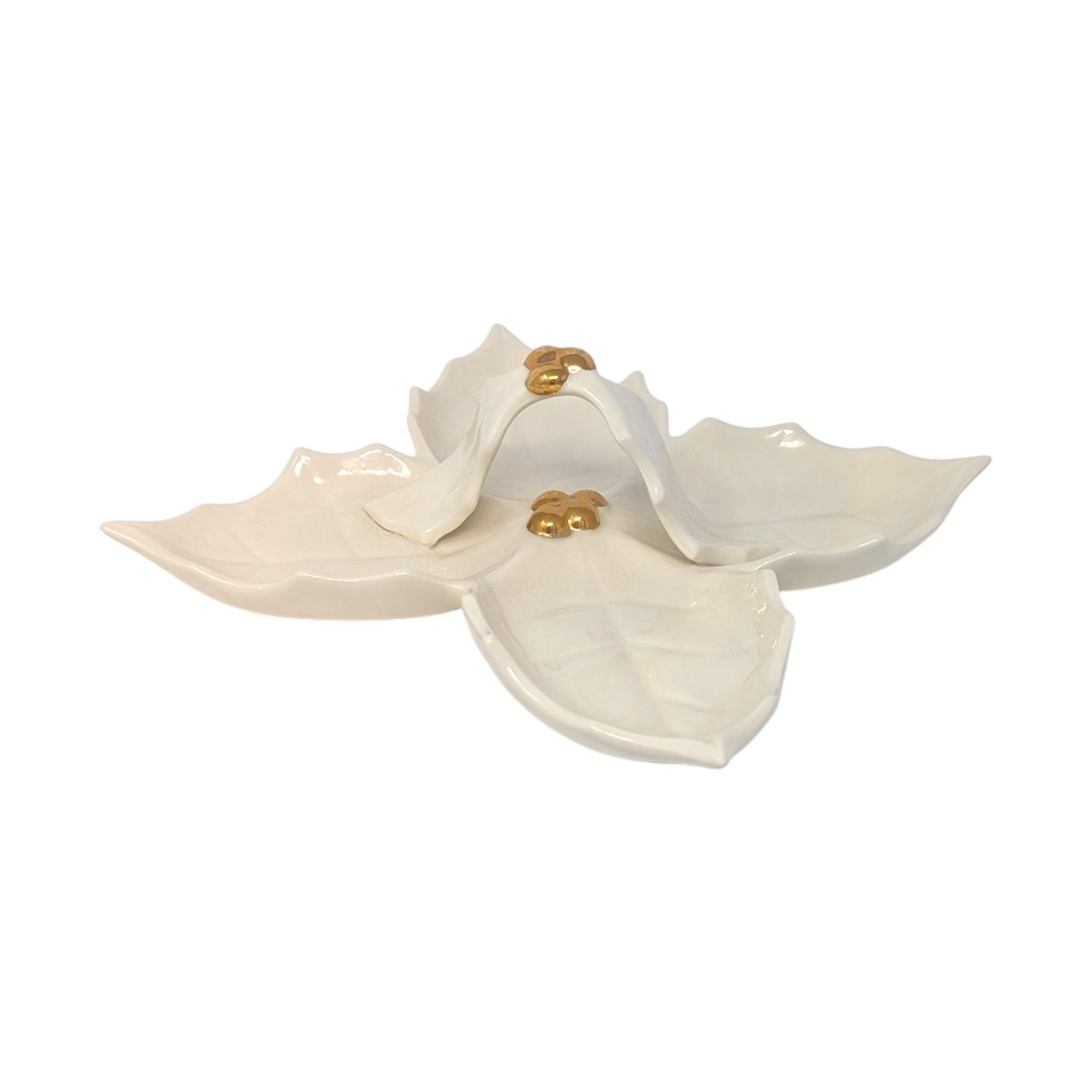 Vintage Holland Mold Leaf Candy Dish