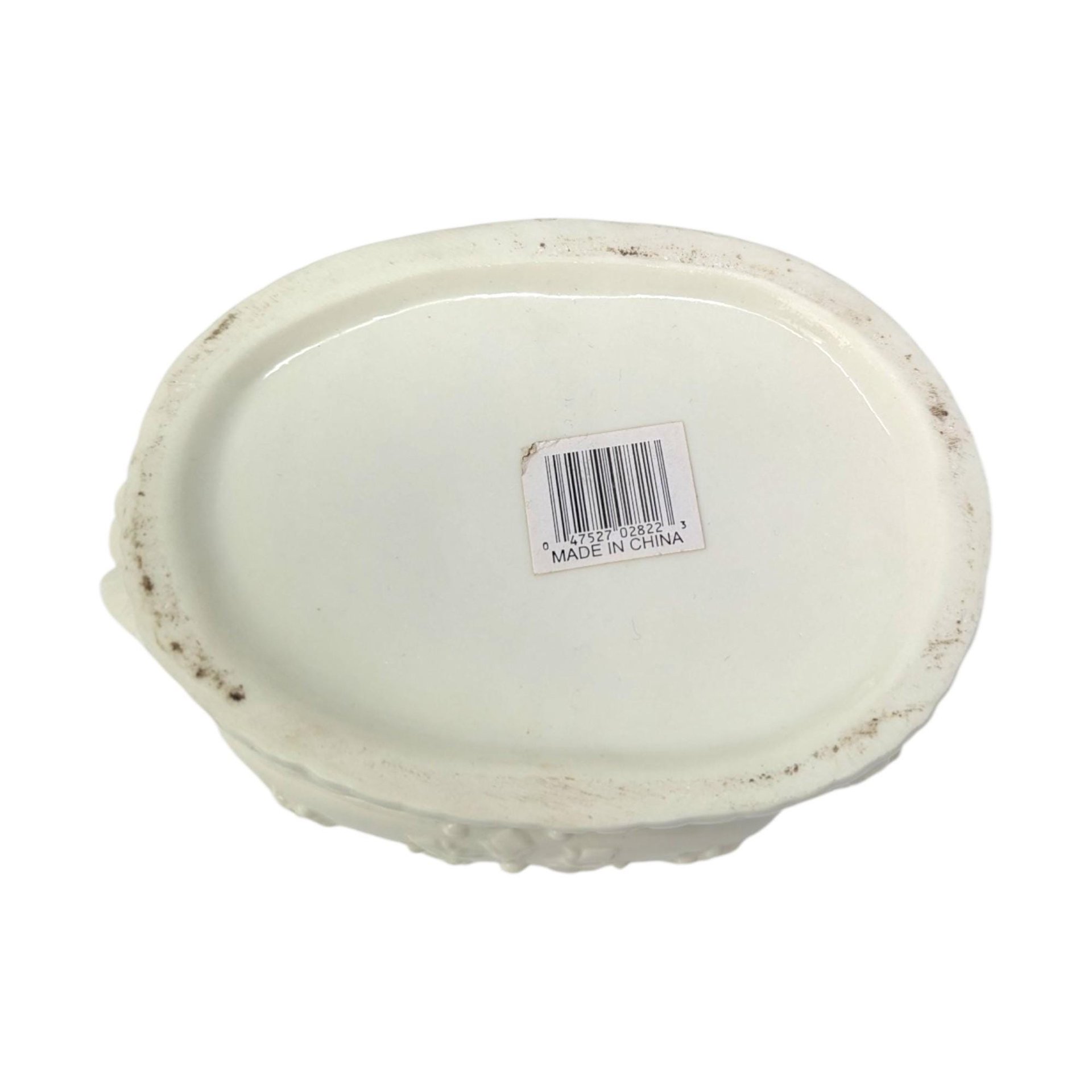 Vintage Ceramic Christmas Swan Bowl