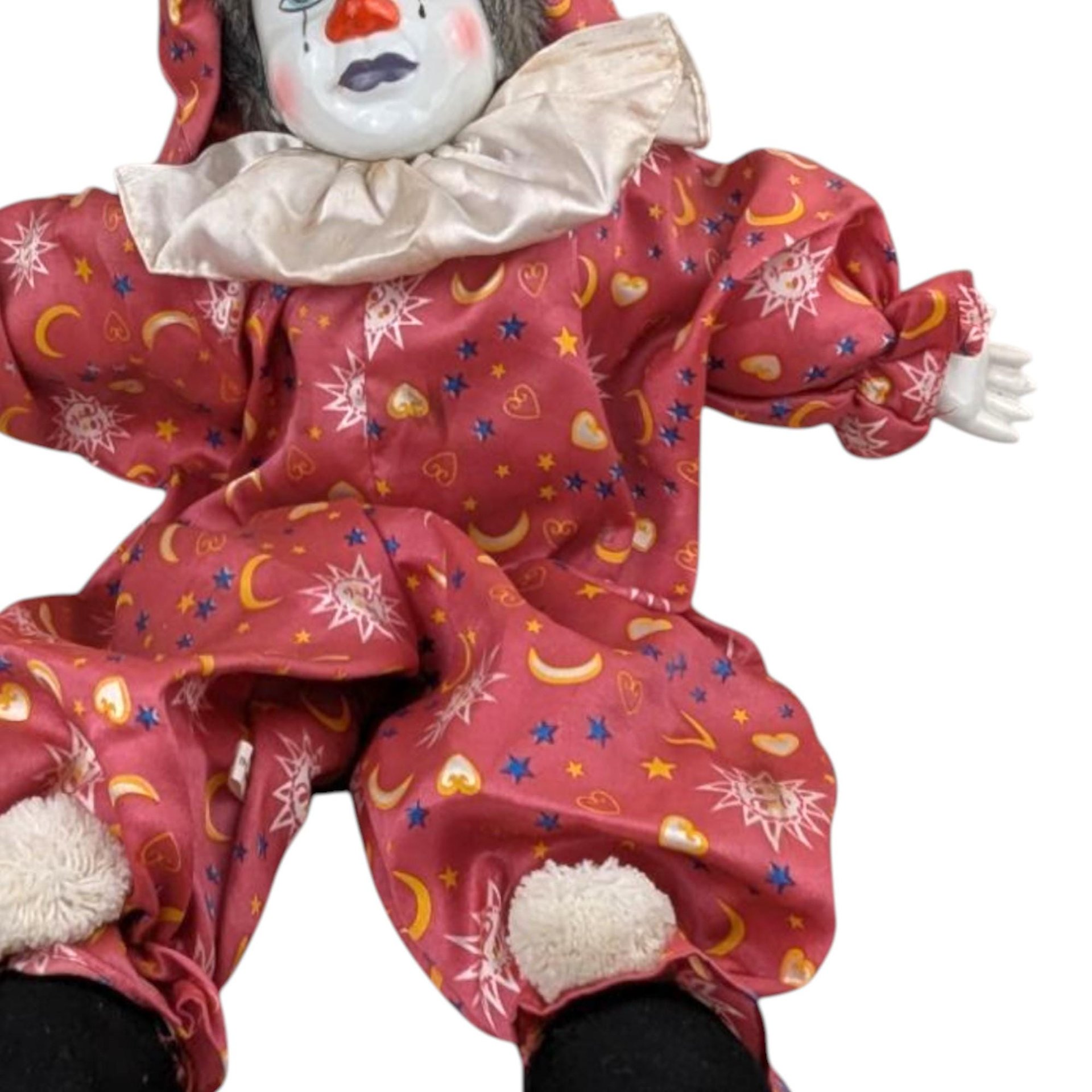 Vintage Celestial Sun and Moon Porcelain Clown