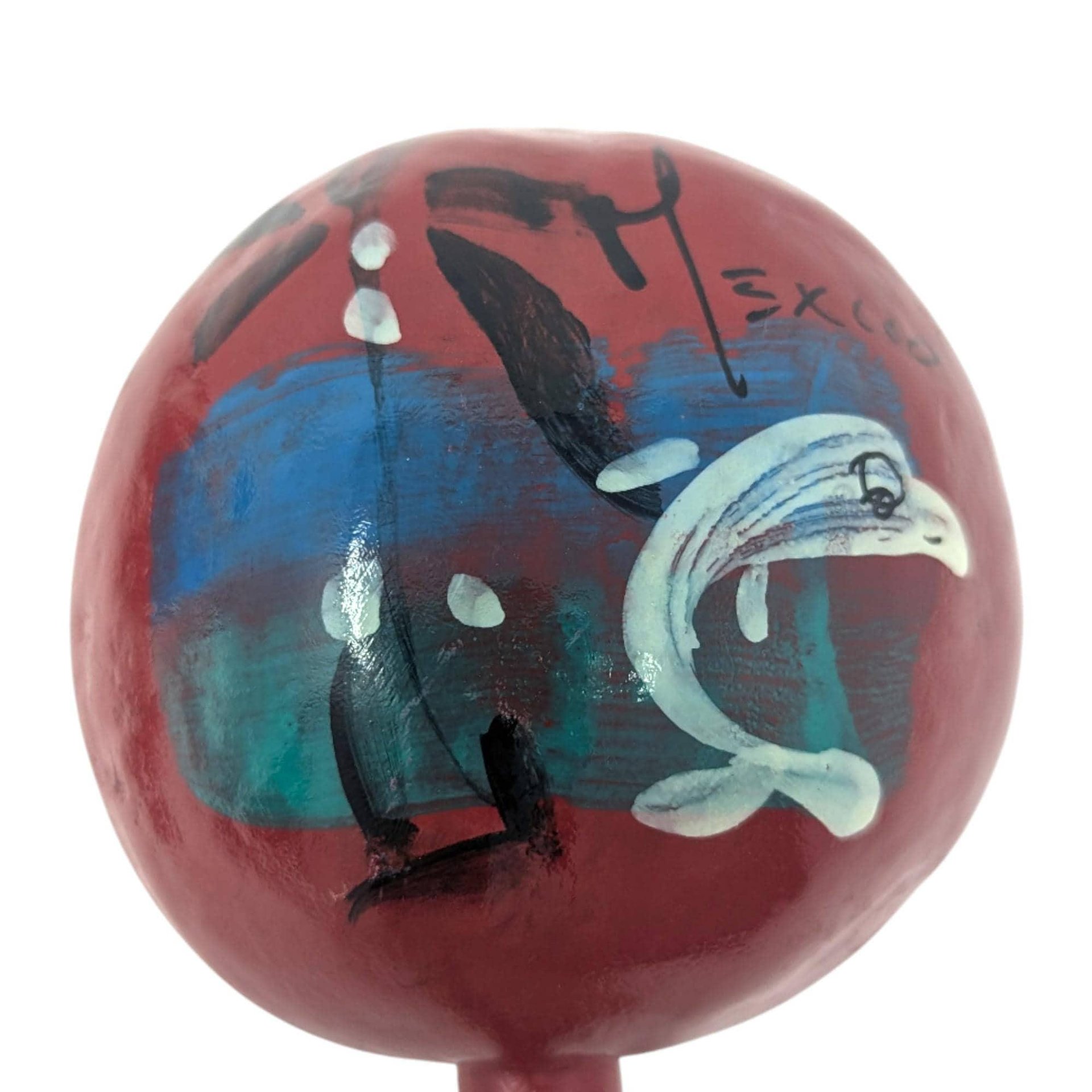 1970s Handpainted Mexican Maracas Pair