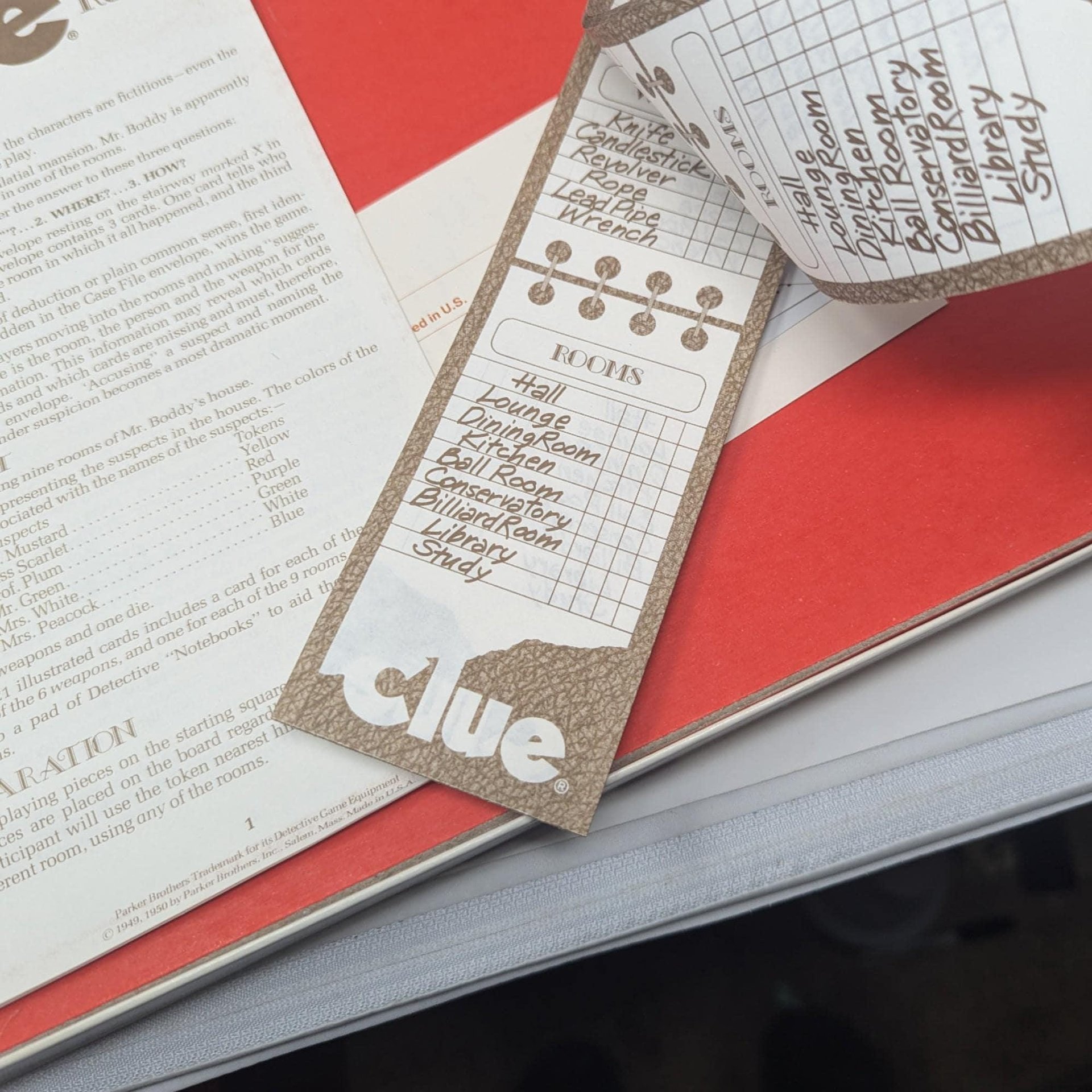 1972 Clue Parker Brothers Detective Game