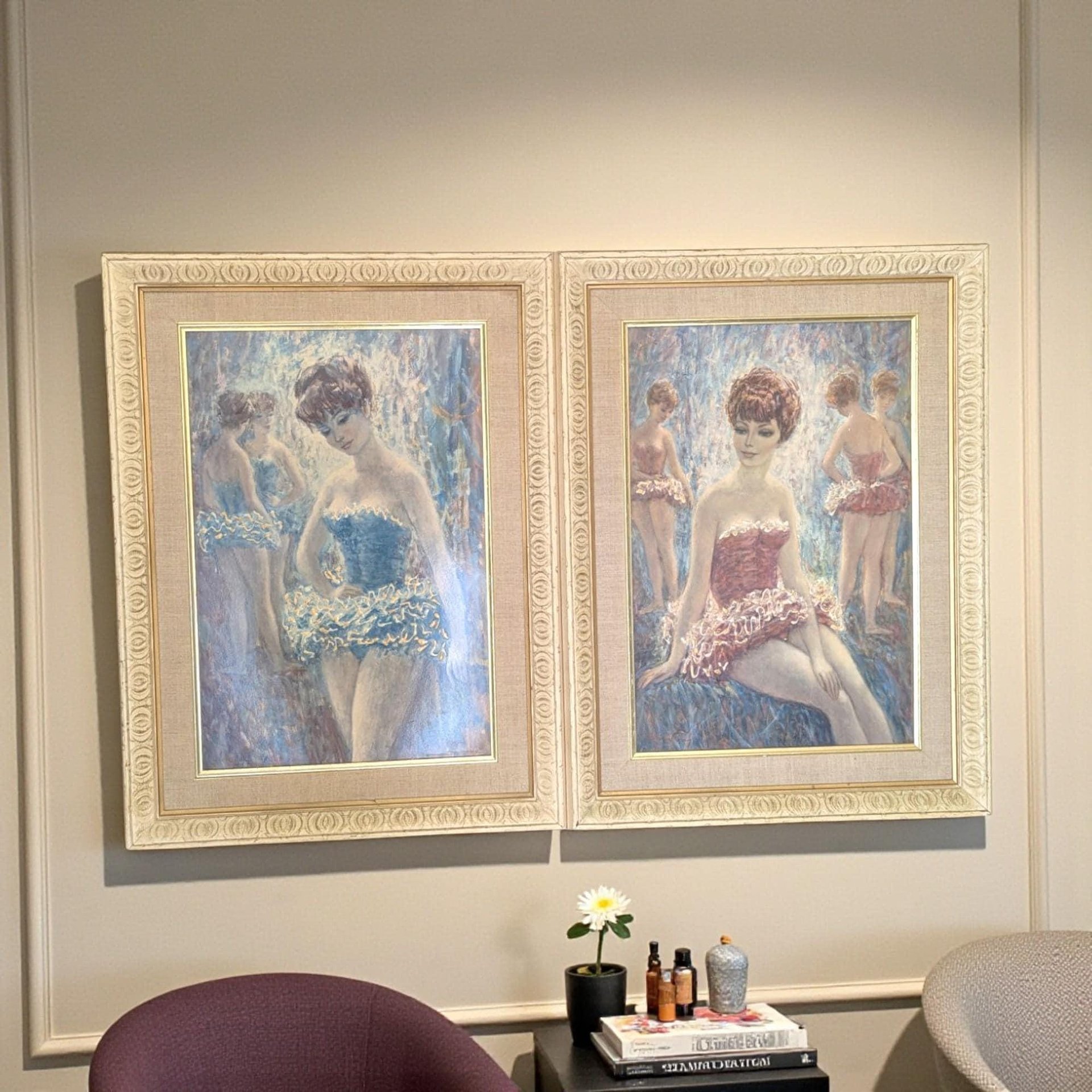 Large Vintage Ballerina Framed Art Prints