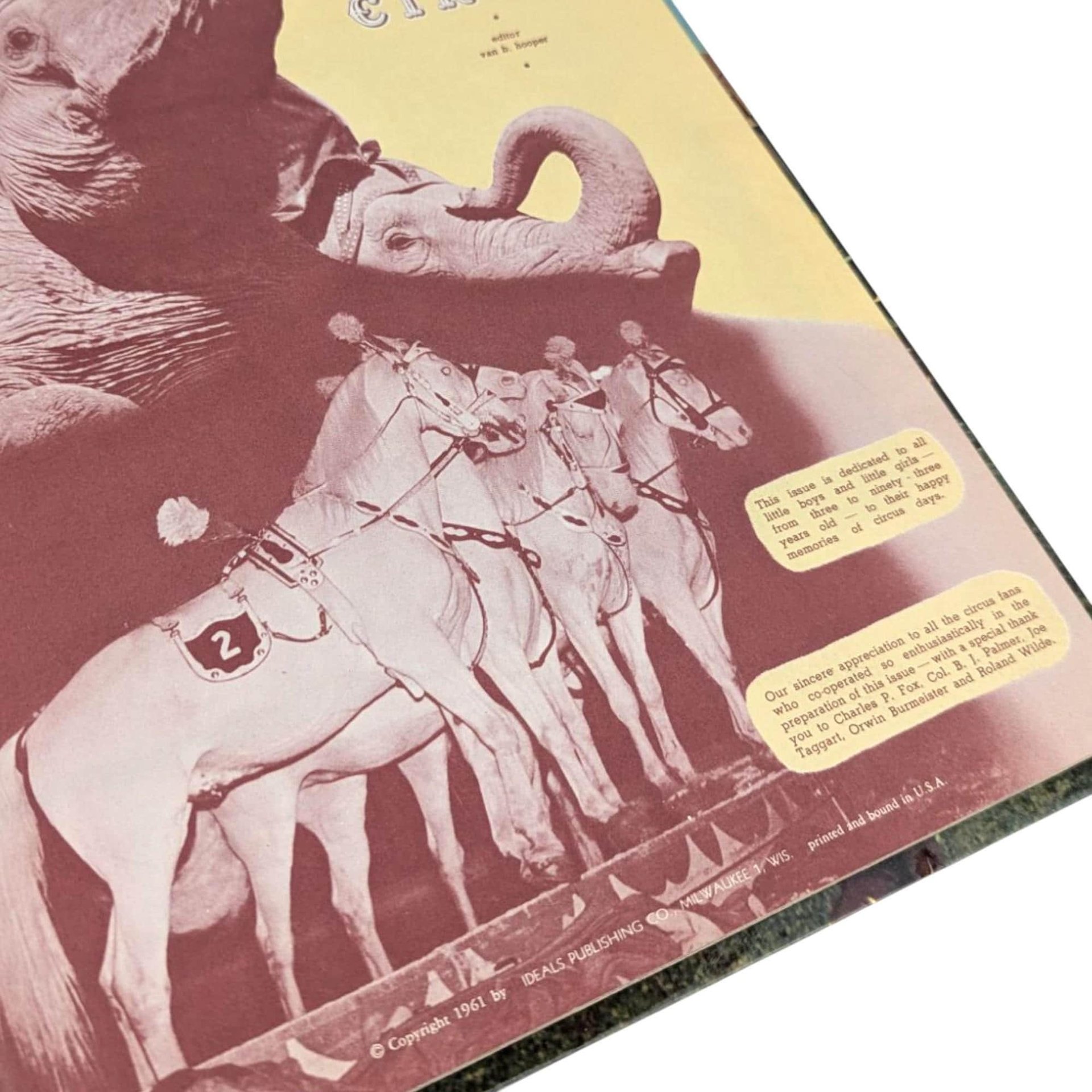 1961 "The Circus" Ideals Hardcover Book