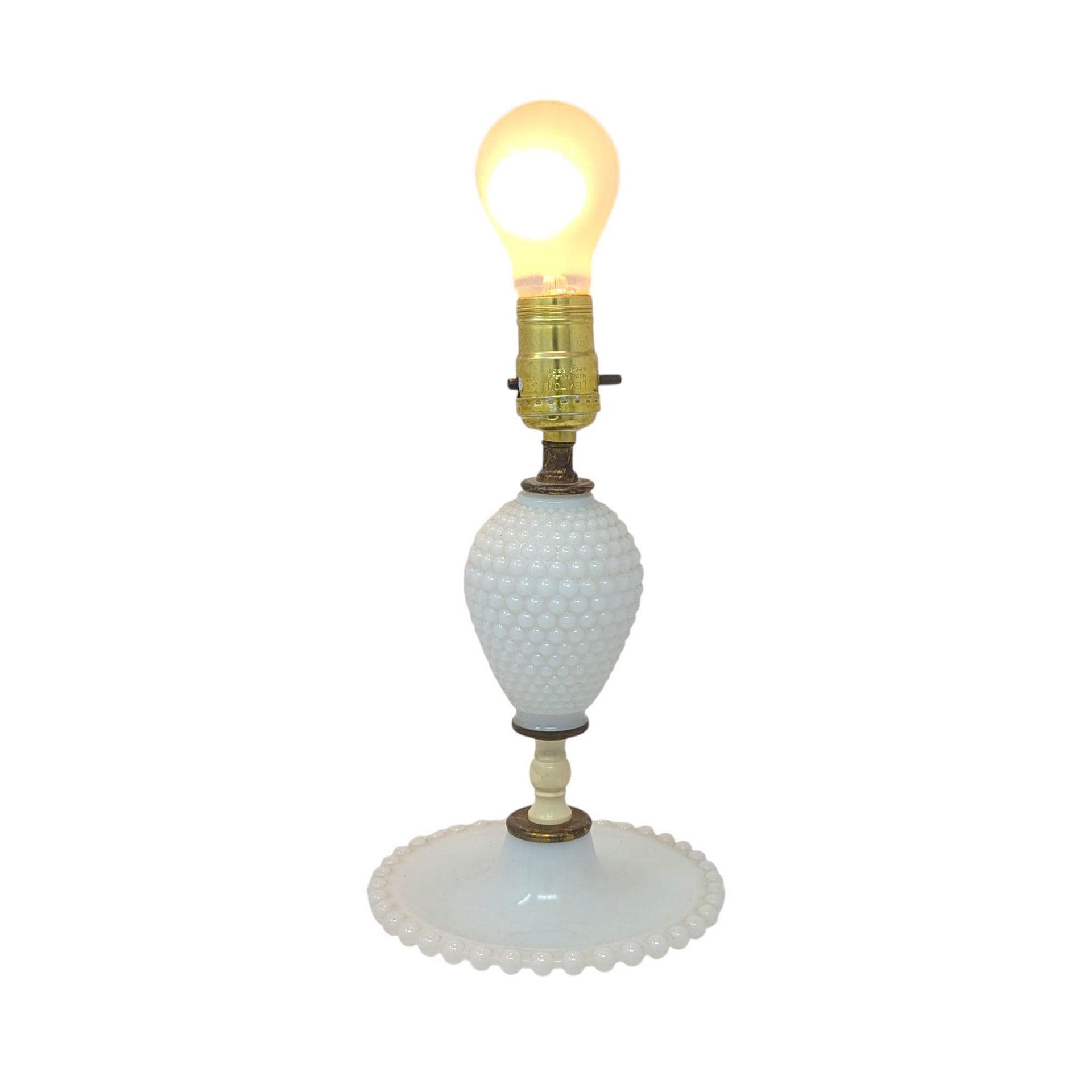 Vintage Milk Glass Table Lamp