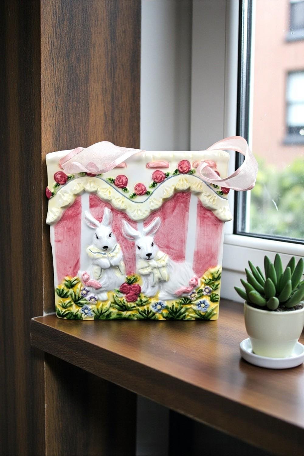 Vintage Ceramic Easter Bunny Bag