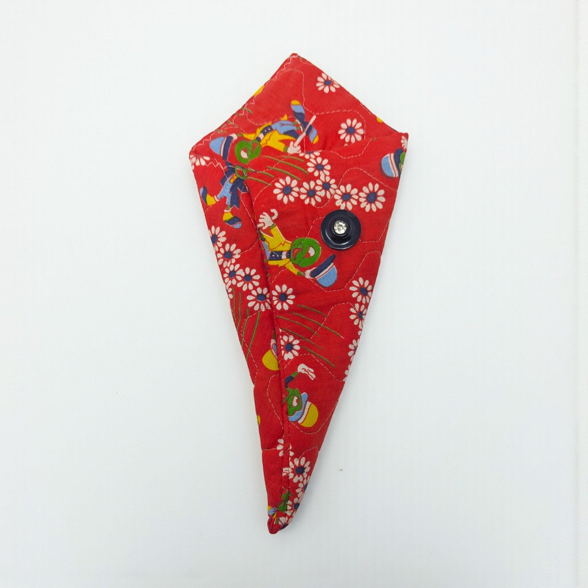 Vintage Handmade Jiminy Cricket Fabric Scissor Holder