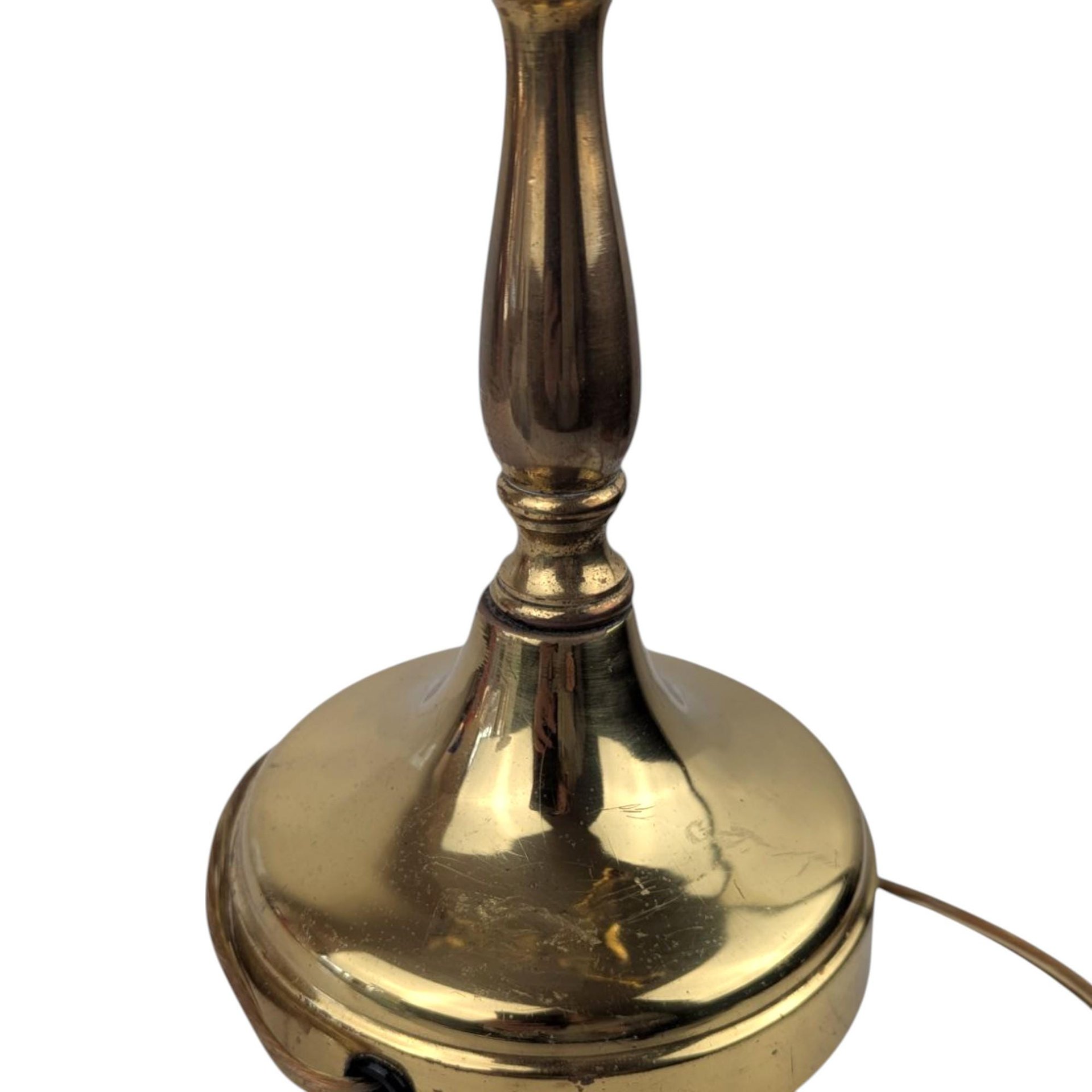 Vintage Double Brass Goose-Neck Table Lamp