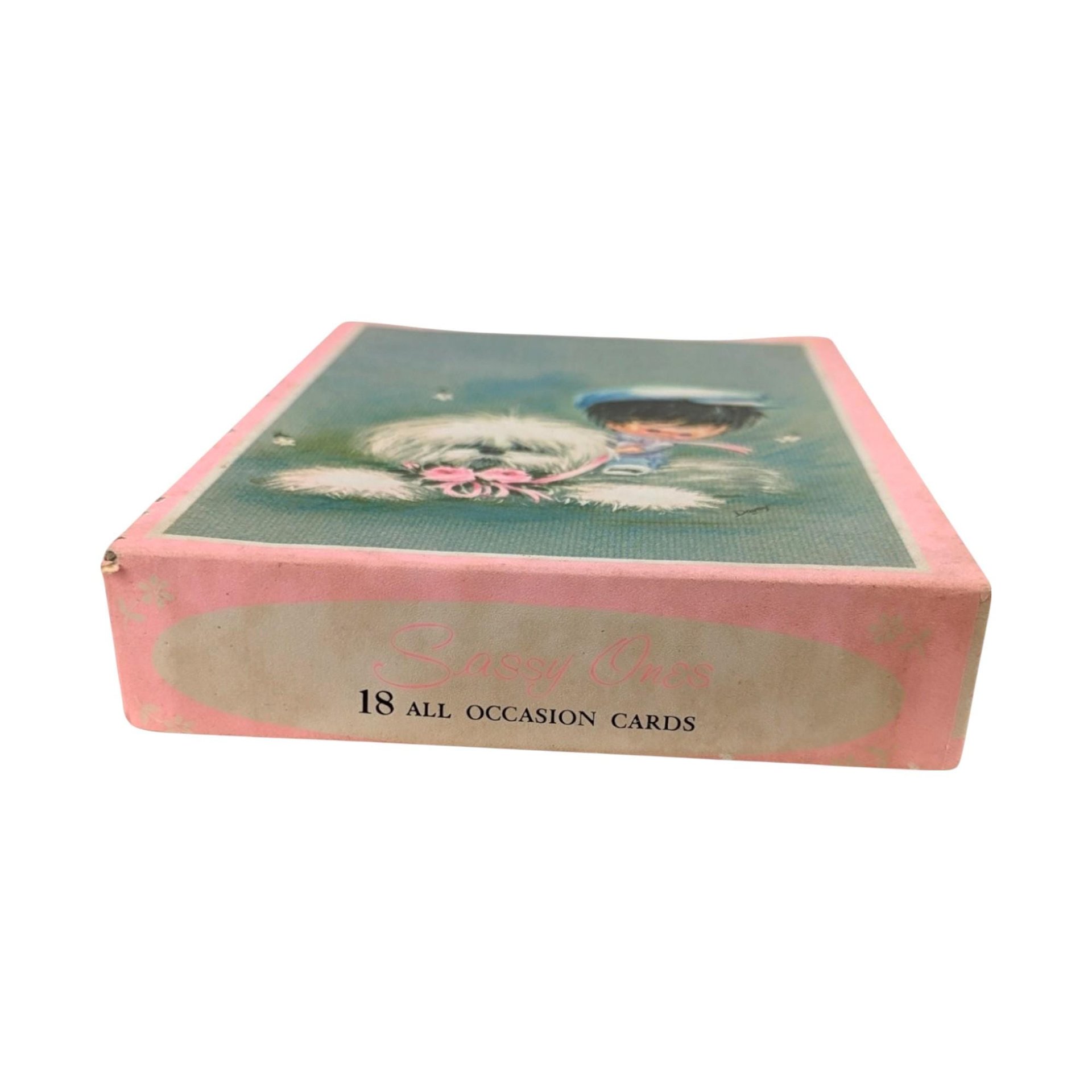 1960s Sassy Ones Greeting Cards with Original Box