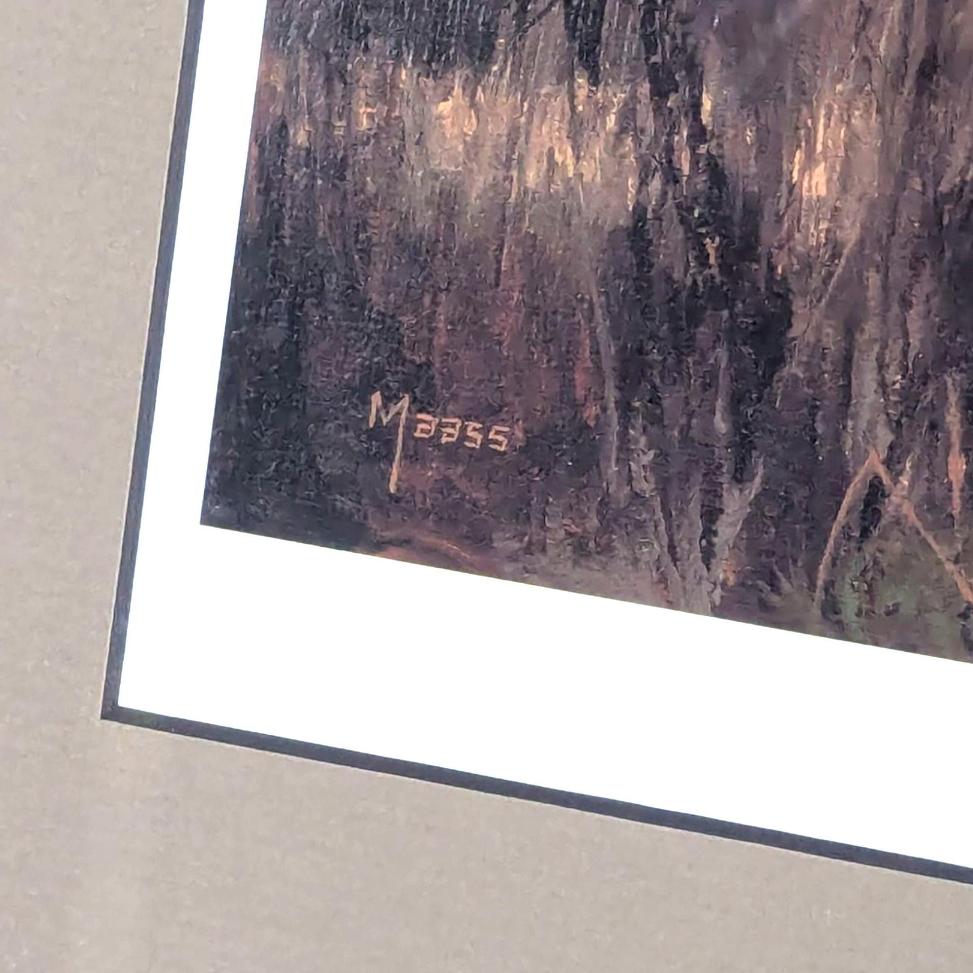 Signed David A. Maass 'Tomahawk Trail—Pheasants' Wildlife Print