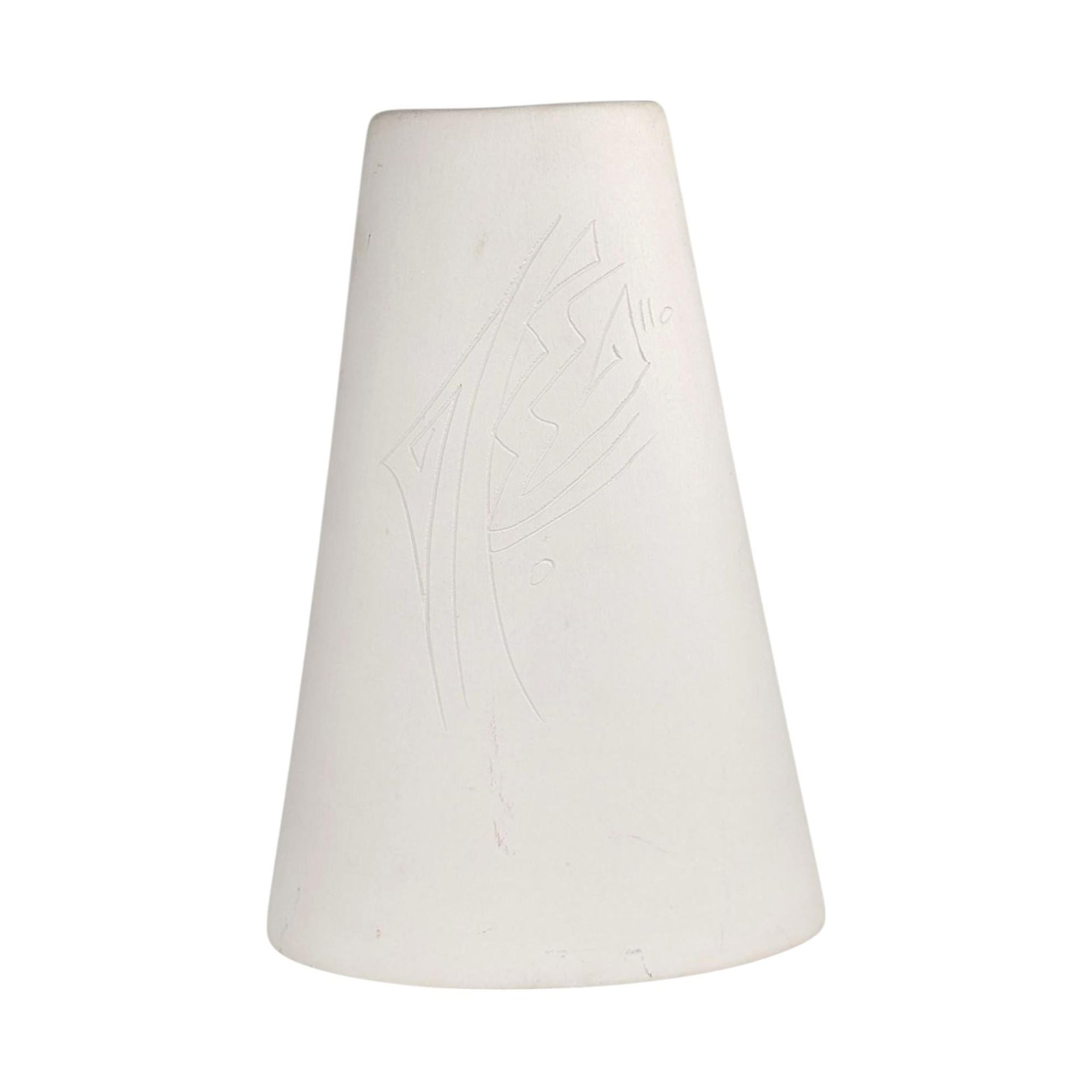 Vintage Handmade Southwestern Etched Pottery Vase