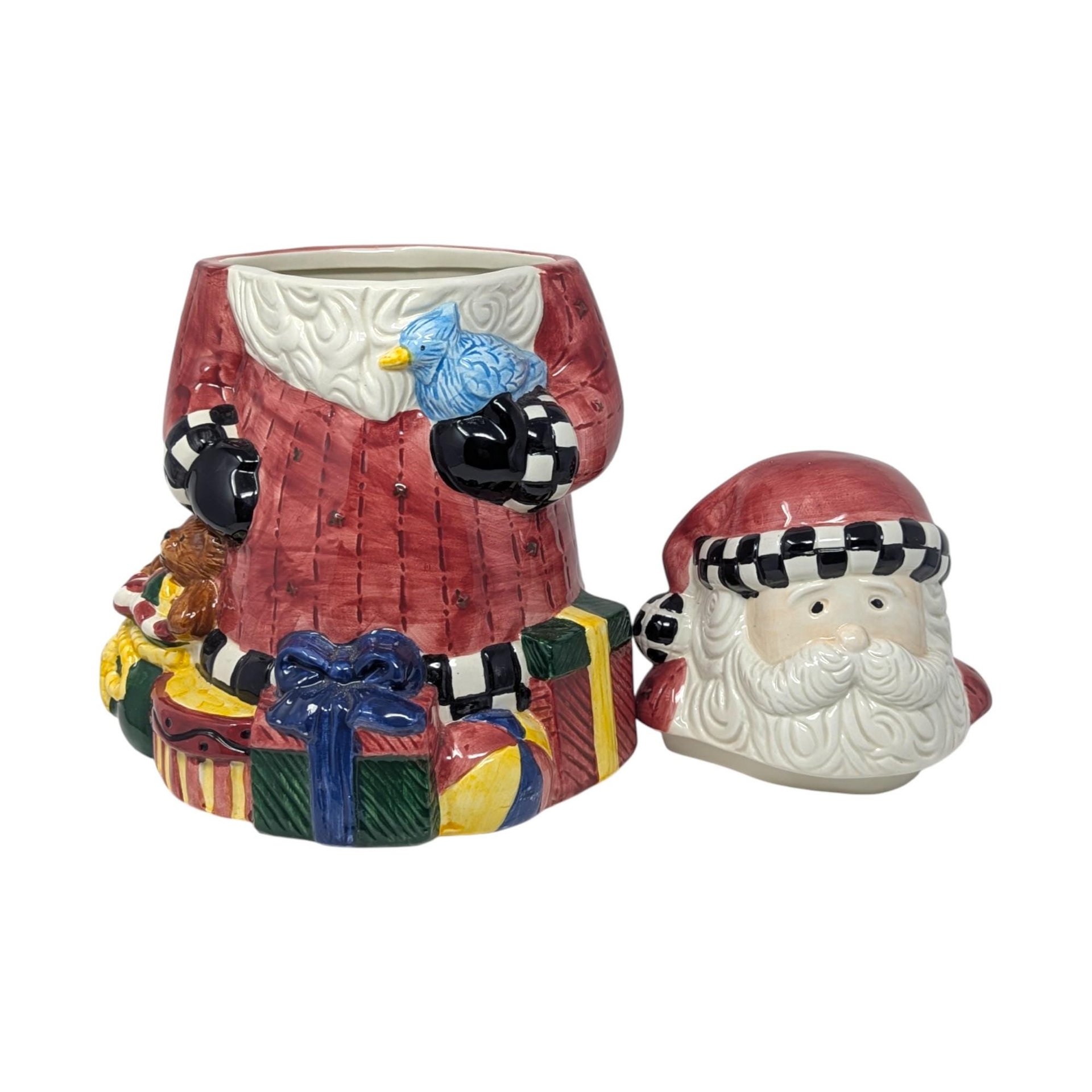 Vintage Debbie Mumm Ceramic Santa Cookie Jar