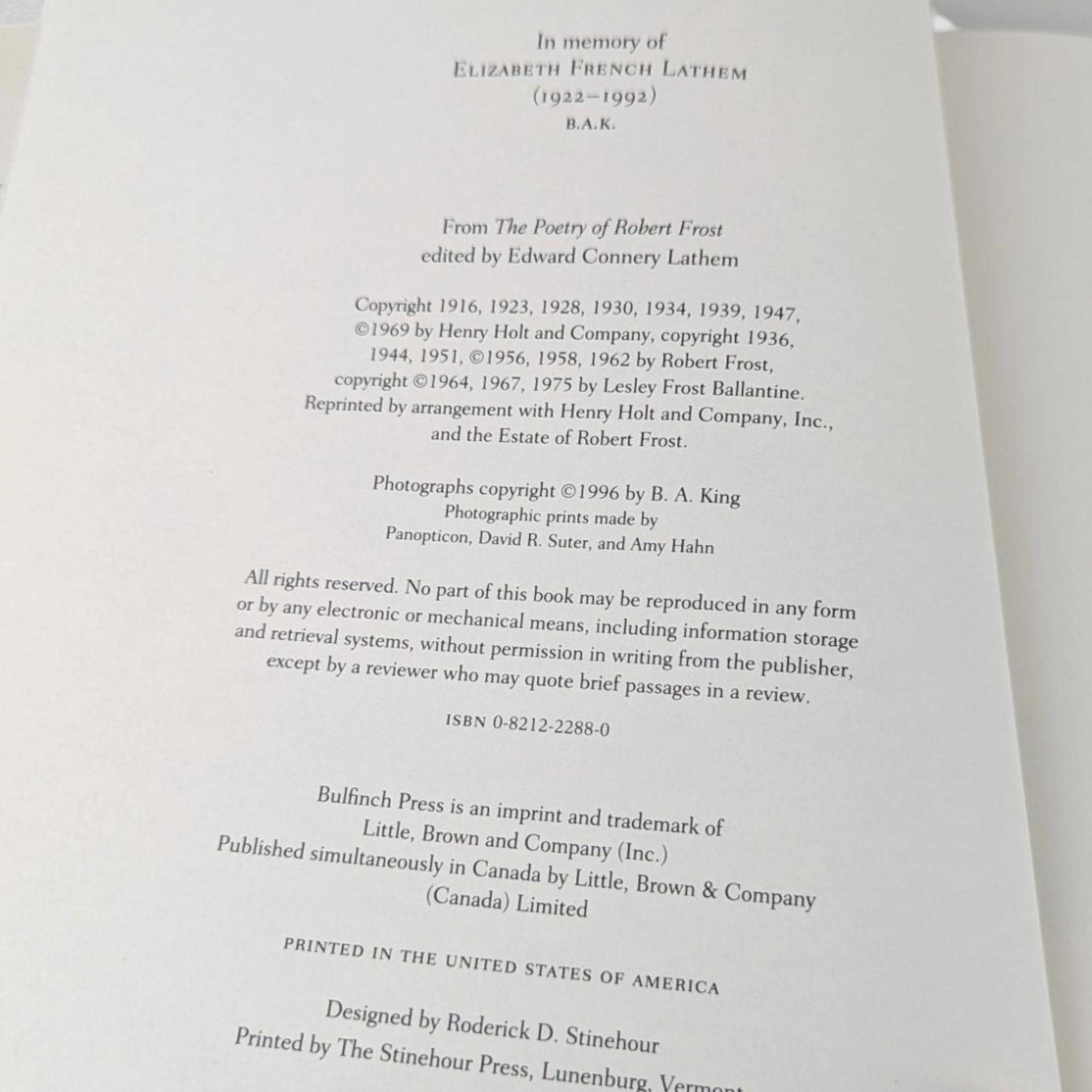 1996 Robert Frost 'Versed in Country Things' Hardcover