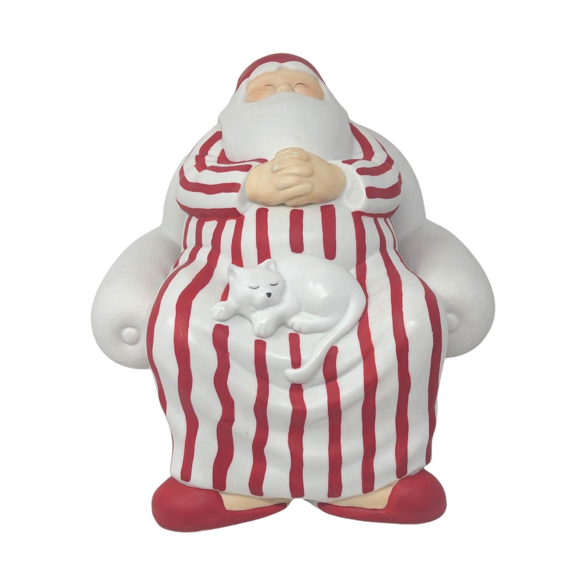 Vintage Dept 56 Silhouette 'Cat Nap' Santa Figure