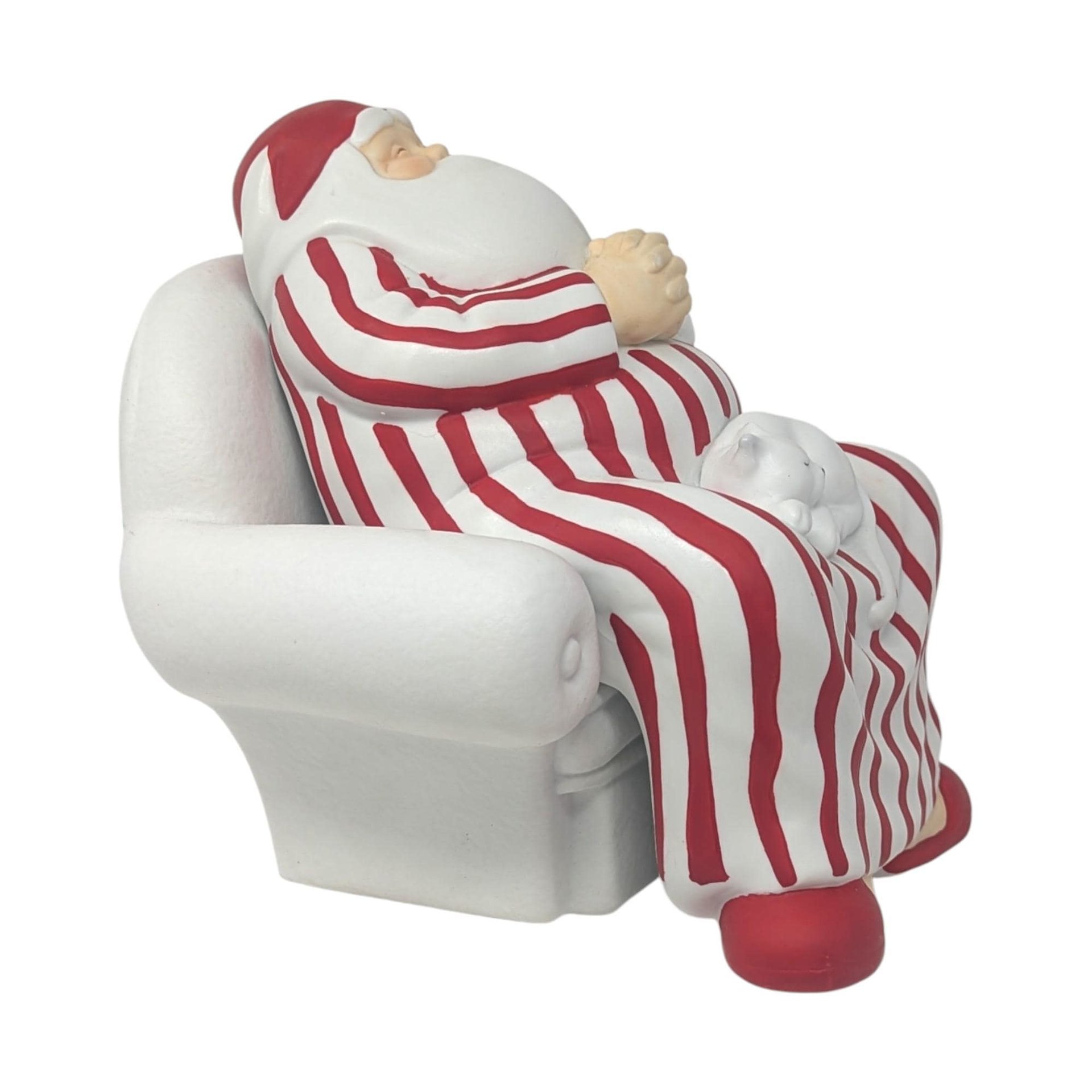 Vintage Dept 56 Silhouette 'Cat Nap' Santa Figure