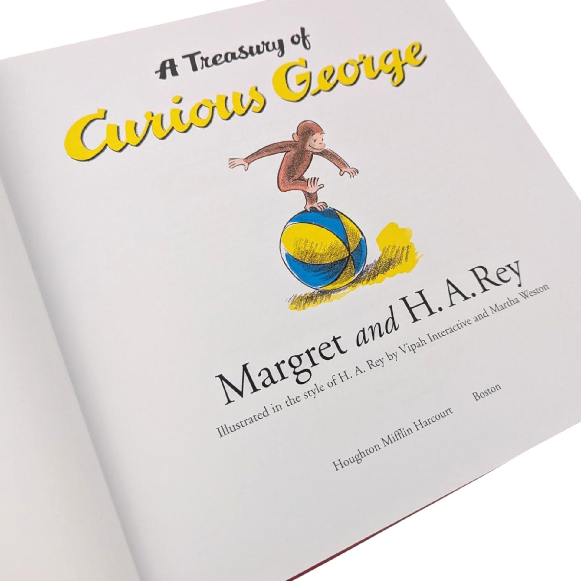 2004 A Treasury of Curious George 8 Stories Hardcover Book
