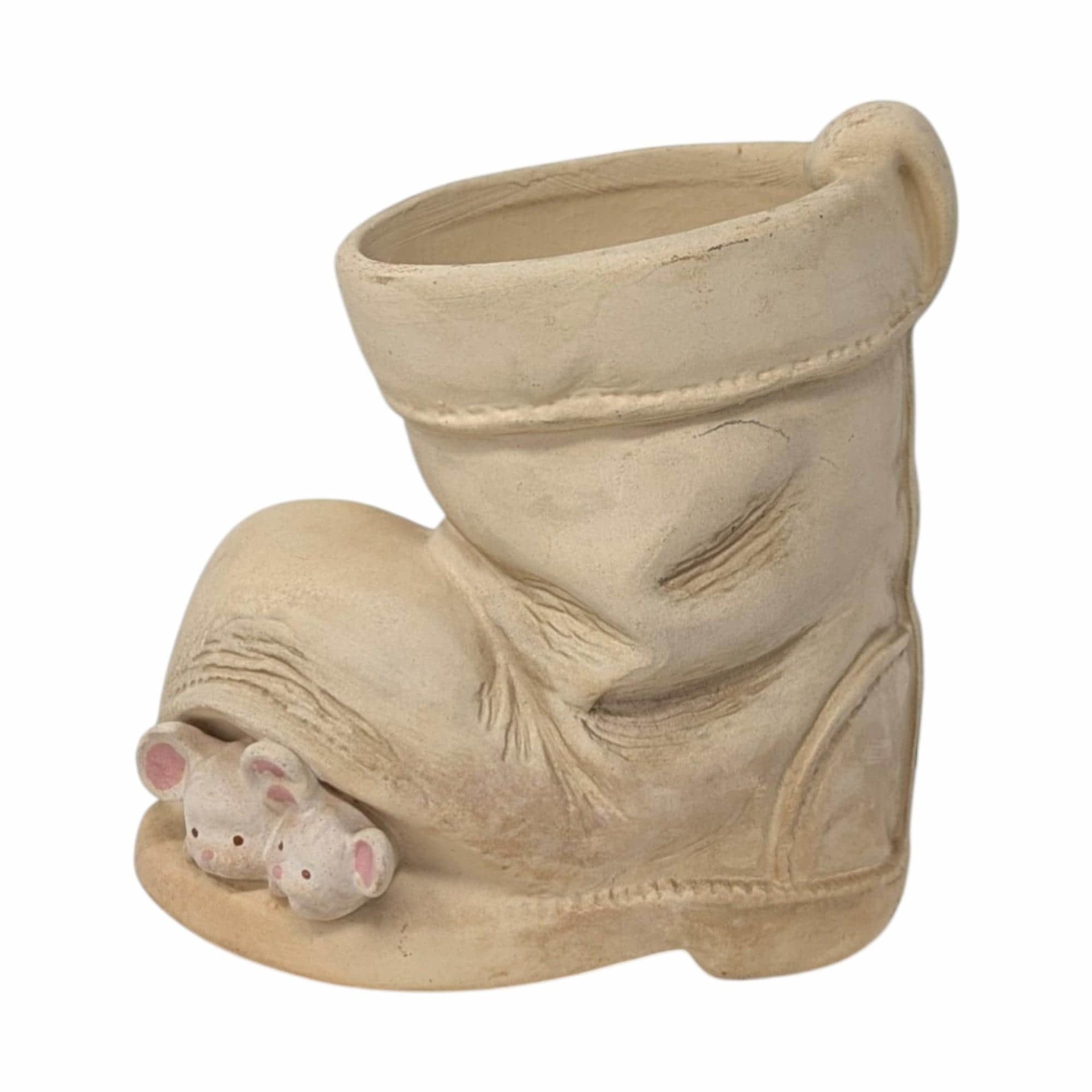 JCCI Vintage Mouse and Boot Planter