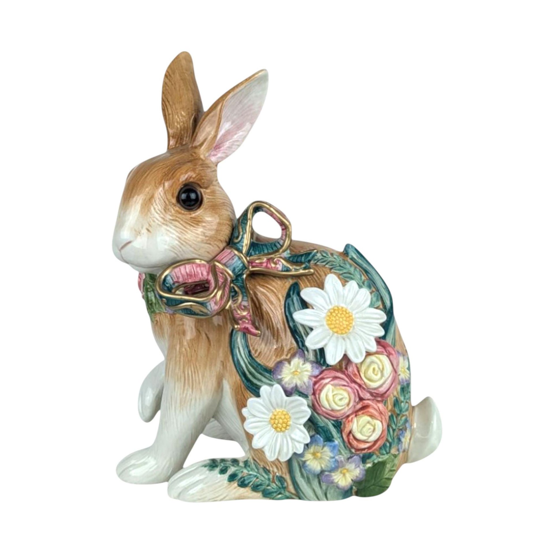 Vintage 1990s Fitz and Floyd Woodland Spring Rabbit Figure