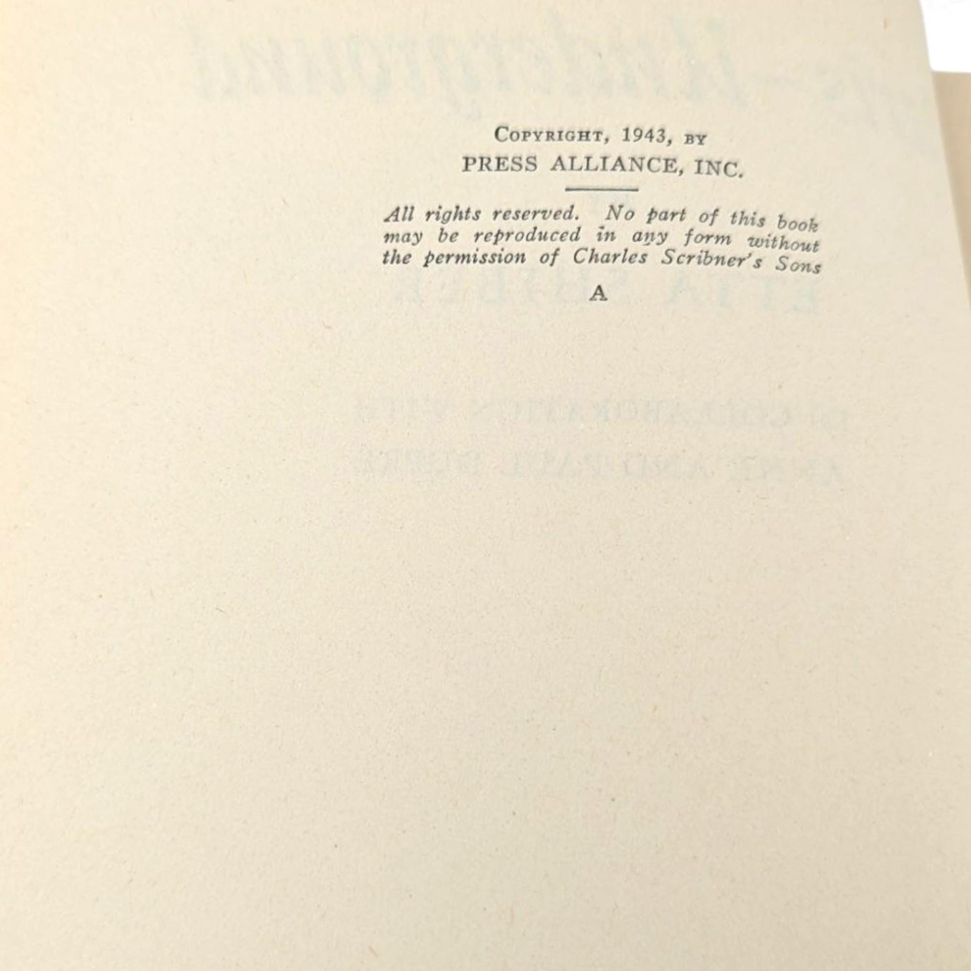 1943 'Paris Underground' by Etta Shiber Hardcover Book