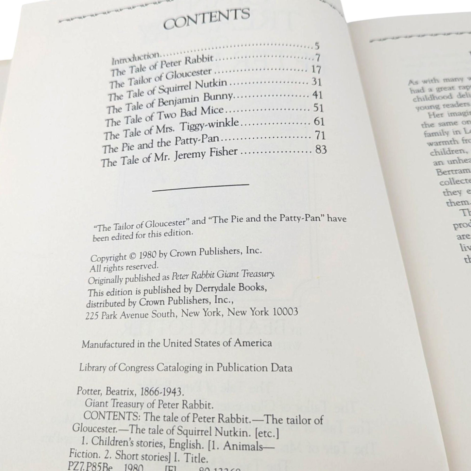 1980 'Giant Treasury of Peter Rabbit' Hardcover Book