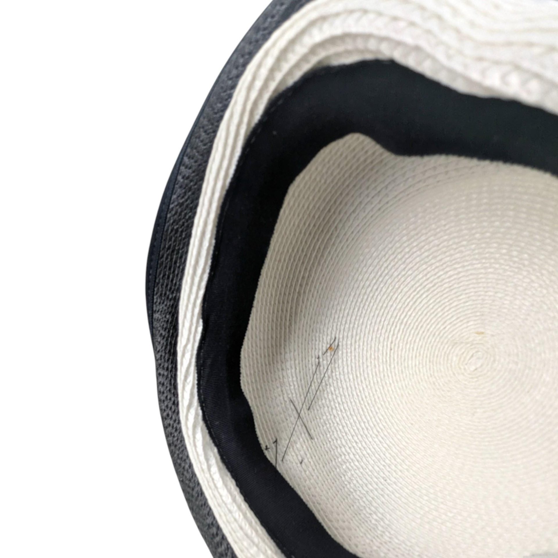 Vintage 'Jody G for Sylvia' Black and White Straw Ladies Hat