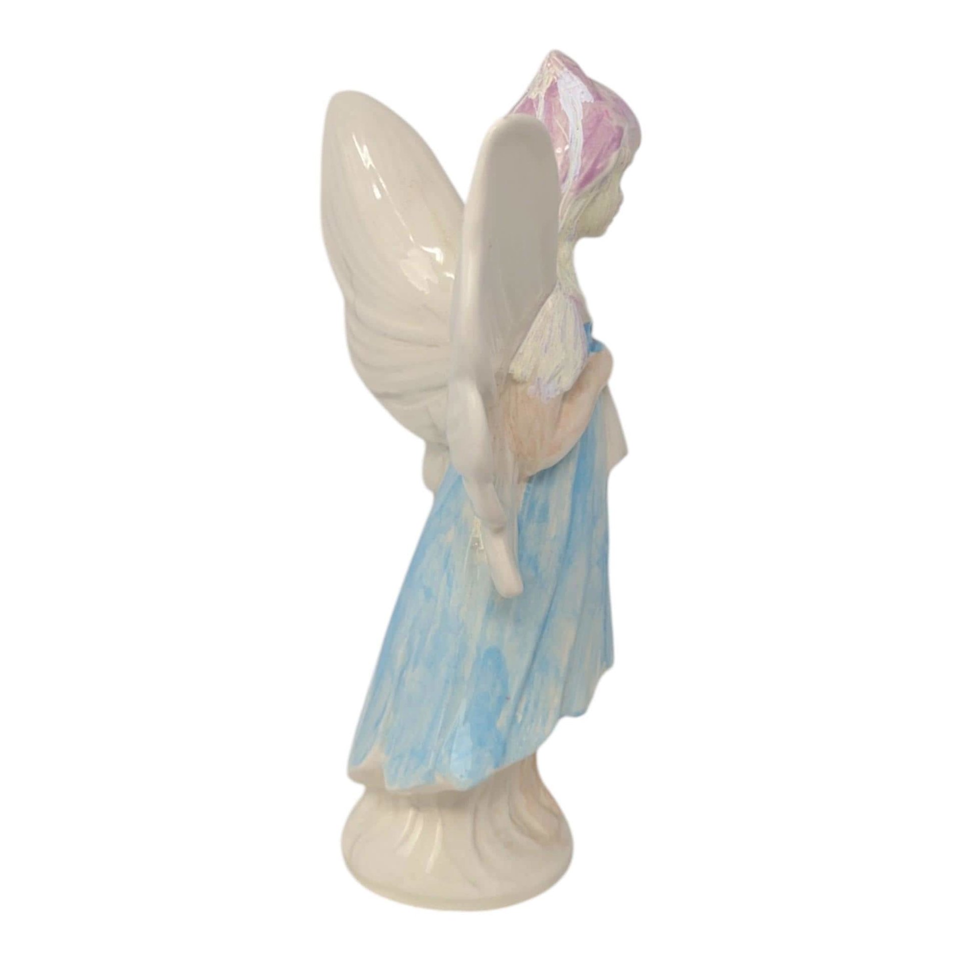 Vintage Hand Painted Ceramic Fairy Statue